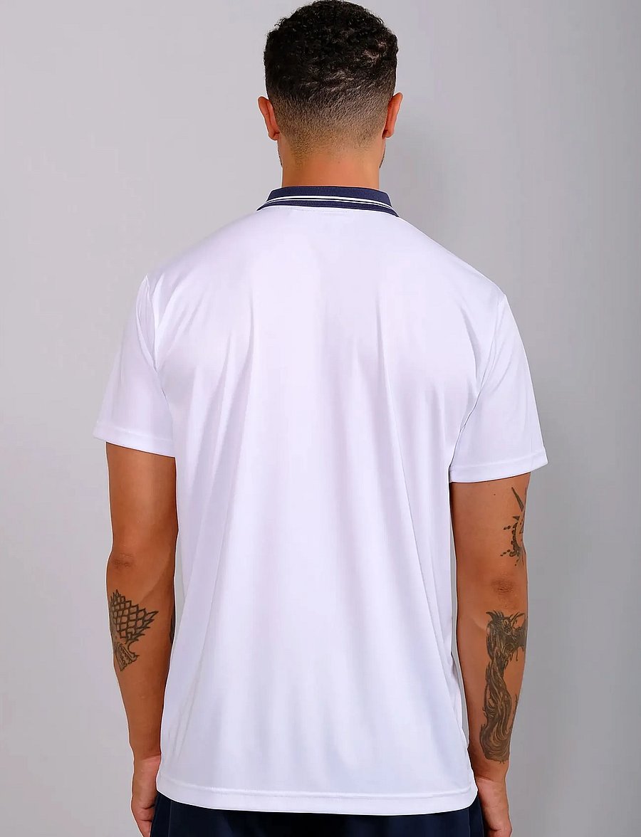 RS Sports - Men's Performance Court Polo - Striped Collar REC - polo marškinėliai - white - 3