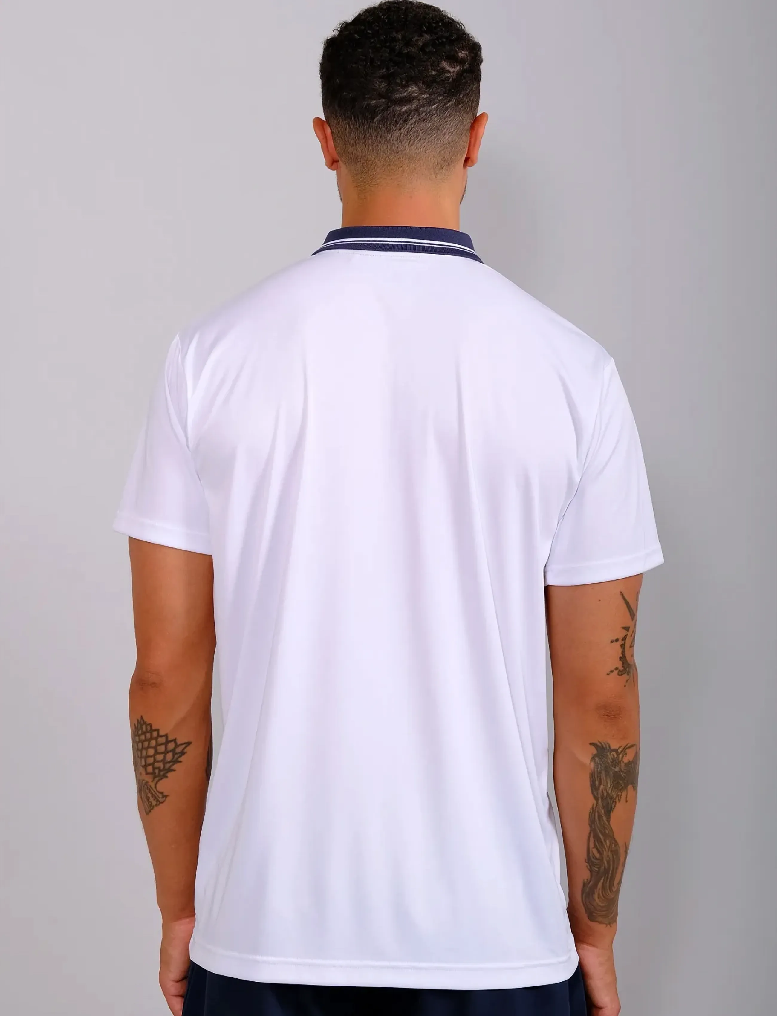 RS Sports - Men's Performance Court Polo - Striped Collar REC - poloshirts - white - 3