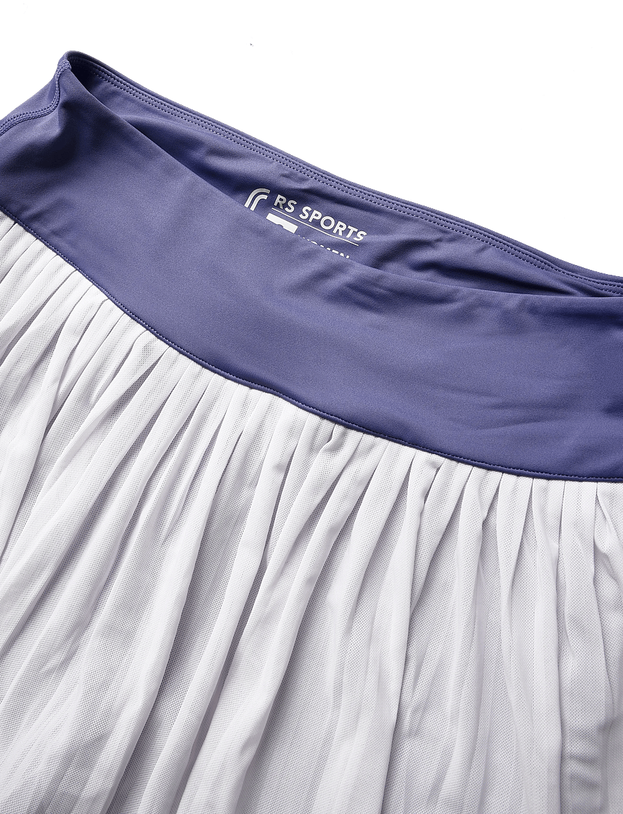 RS Sports - Women's Court Pleated Skirt - Mesh (Brown/White,M,st) - klänningar & kjolar - ace purple/ace purple - 2