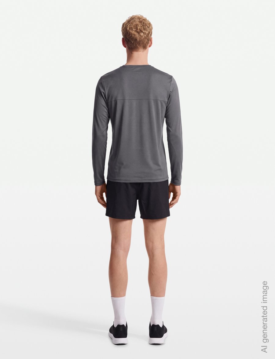 RS Sports - Men's Performance Long Sleeve REC (Deep Grey/Ace Yellow,XL,st) - langærmede t-shirts - deep grey/ace yellow - 4