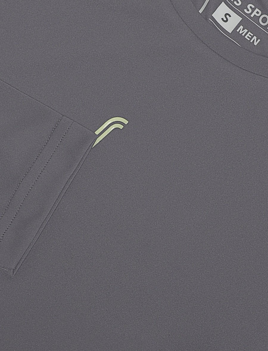 RS Sports - Men's Performance Long Sleeve REC - pikkade varrukatega alussärgid - deep grey/ace yellow - 2