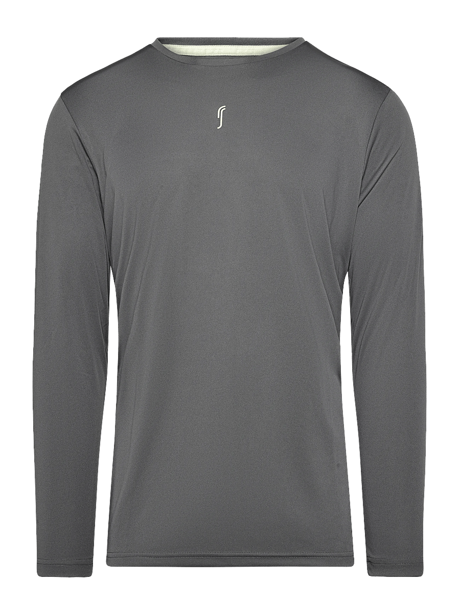 RS Sports - Men's Performance Long Sleeve REC (Deep Grey/Ace Yellow,L,st) - deep grey/ace yellow - 0