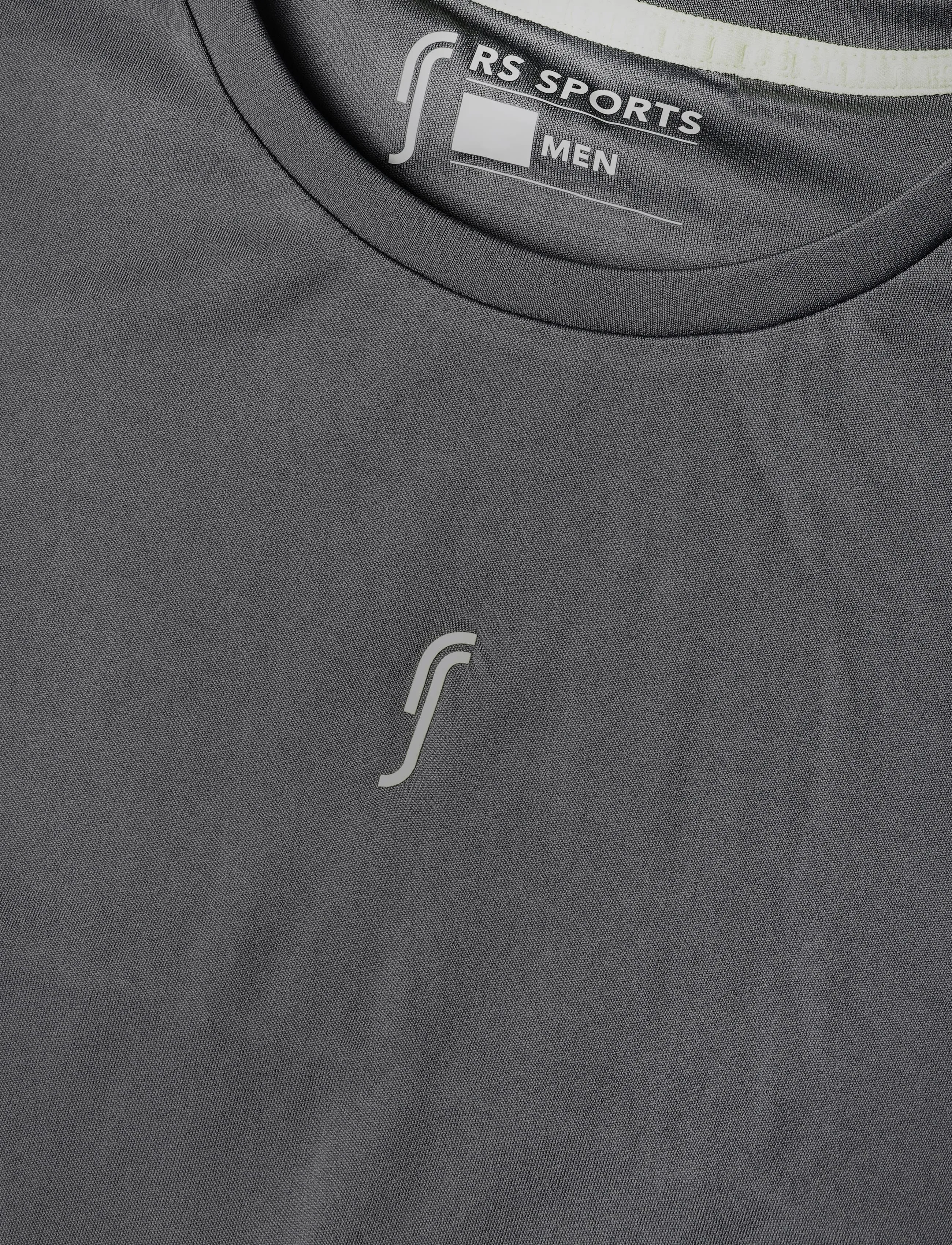 RS Sports - Men's Performance Tee REC (Deep Grey/Ace Yellow,L,st) - deep grey/ace yellow - 2