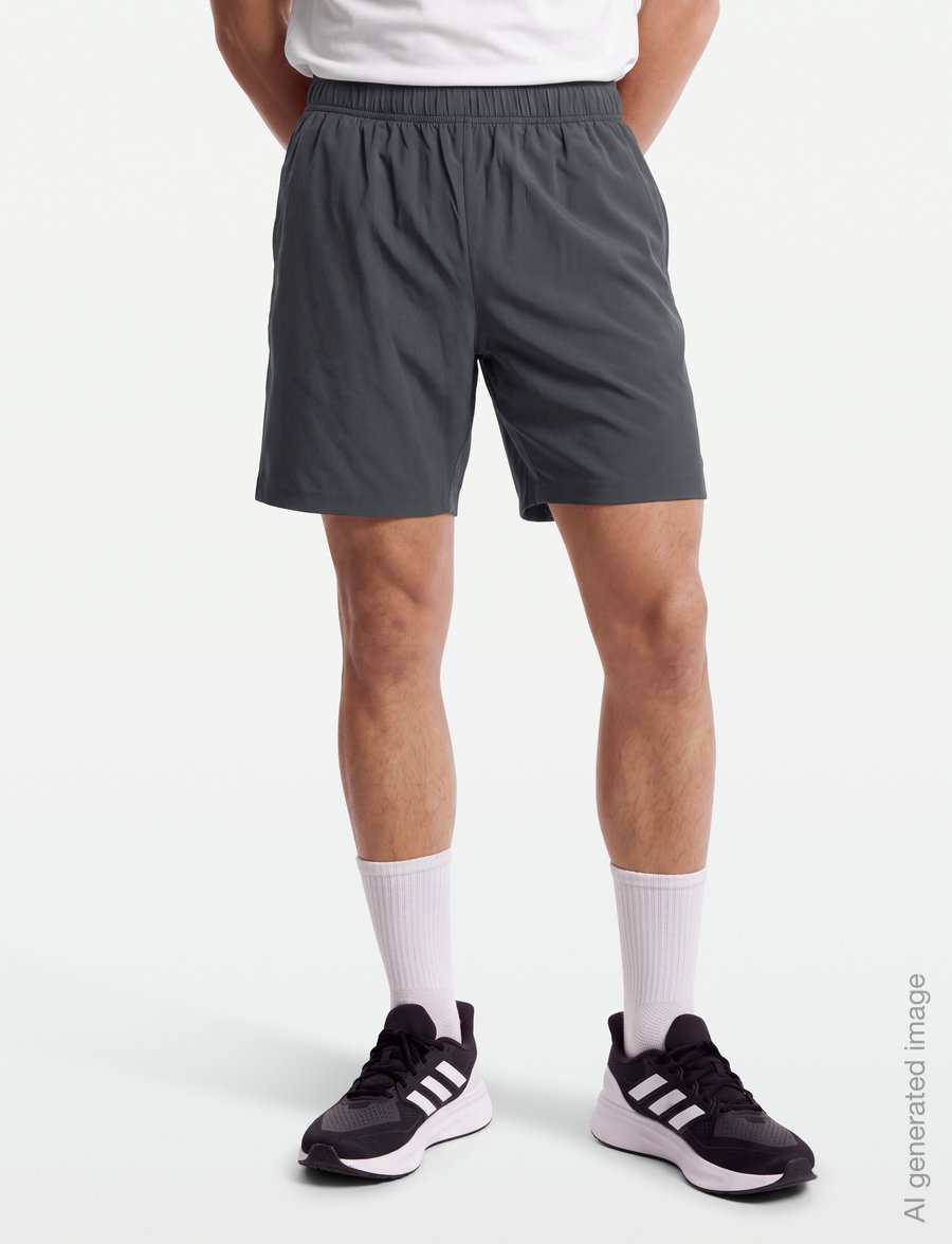 RS Sports - Men's Performance Shorts REC (Deep Grey/Ace Yellow,XL,st) - træningsshorts - deep grey/ace yellow - 3