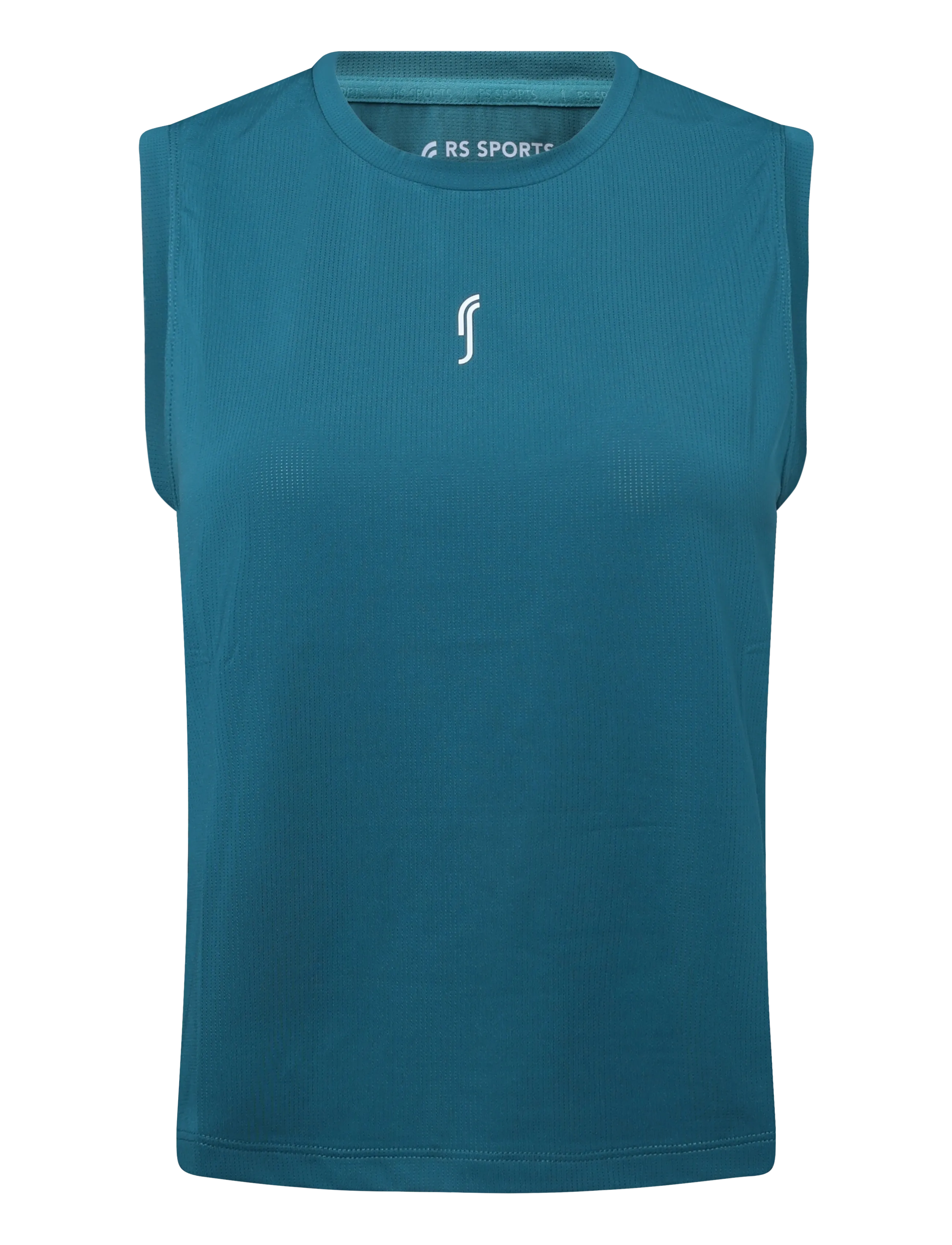 RS Sports Women's Relaxed Tank - Mesh REC (Deep Teal/White,XL,st) - Sporditopid - DEEP TEAL/WHITE / blue