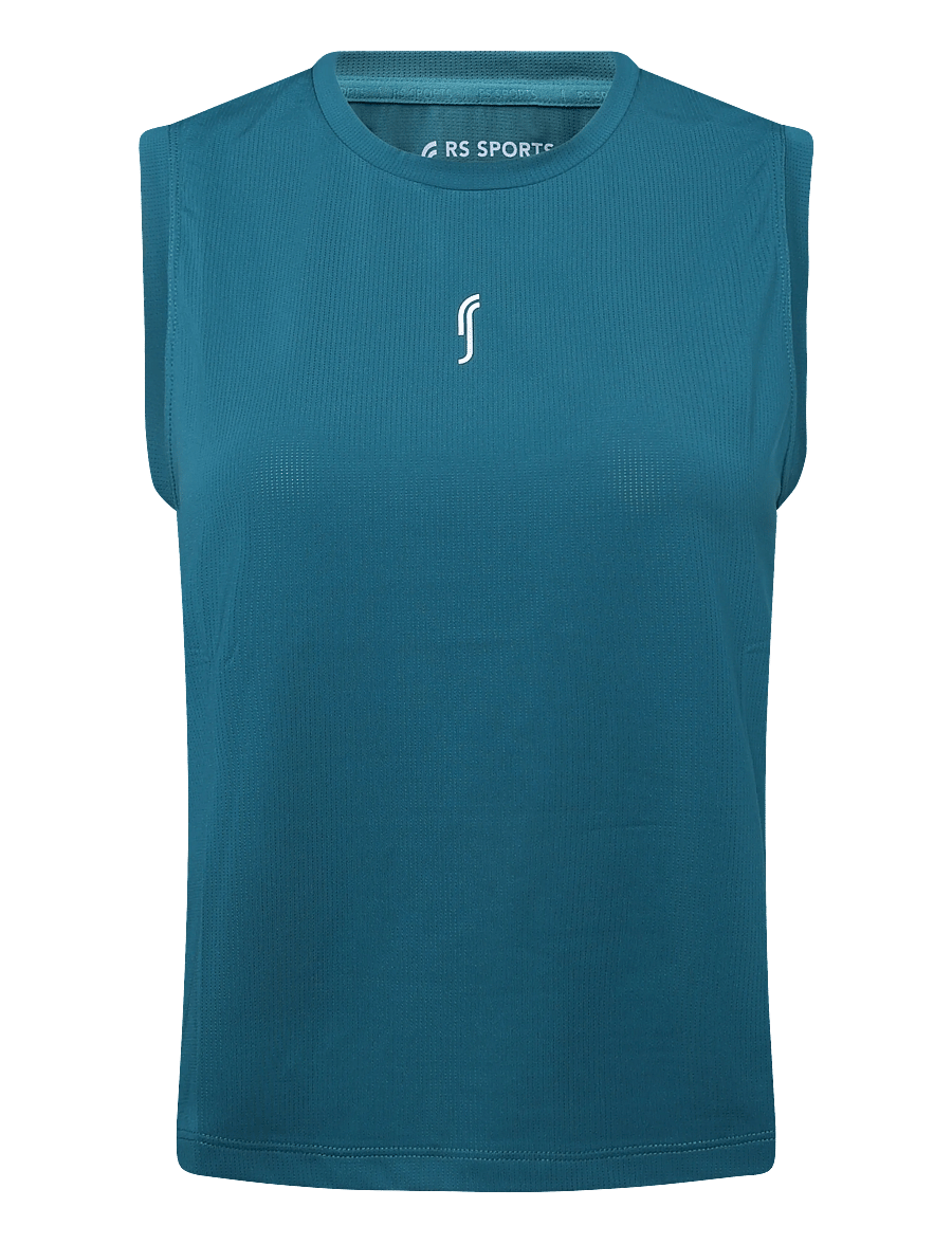 RS Sports - Women's Relaxed Tank - Mesh REC (Deep Teal/White,XL,st) - deep teal/white - 0