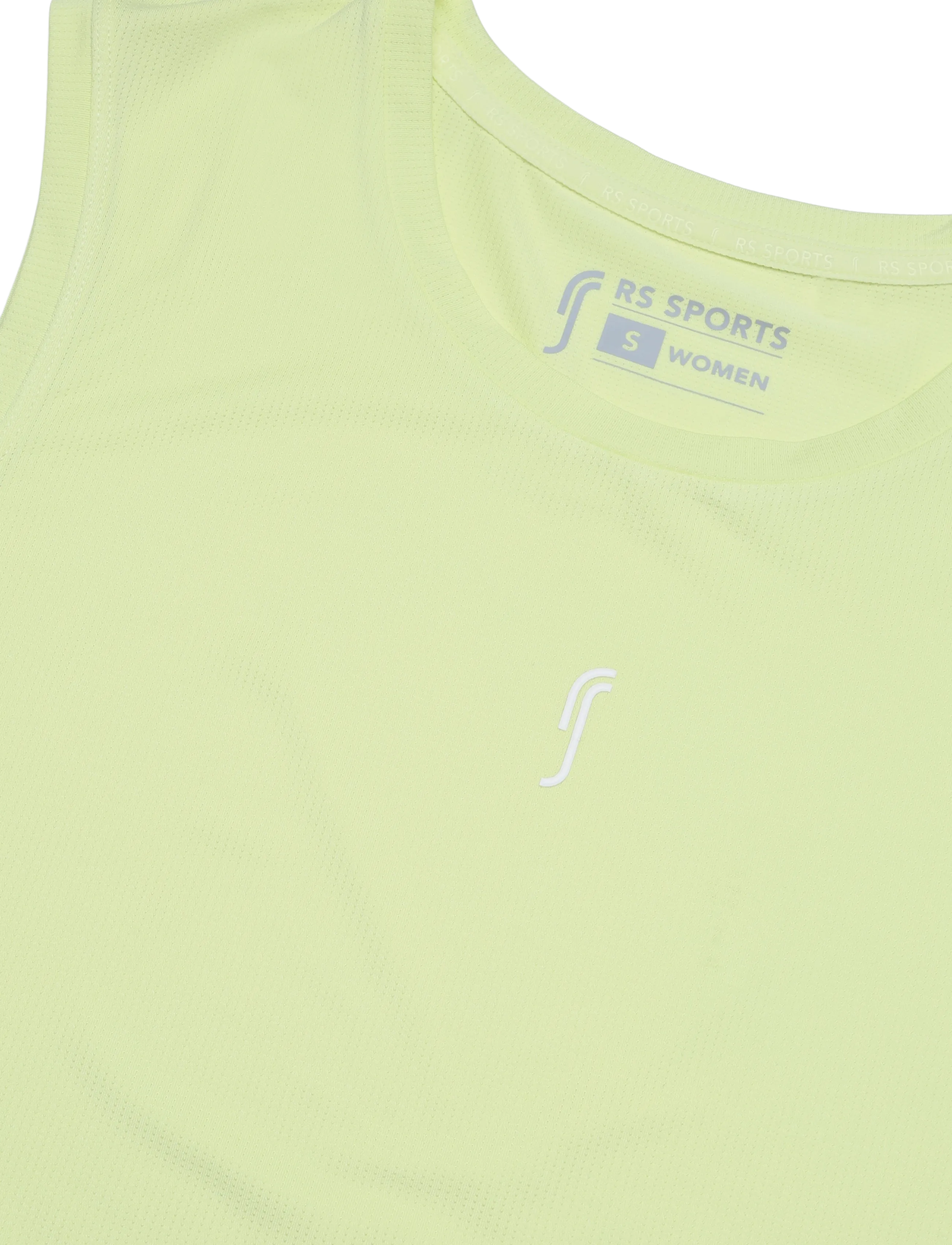 RS Sports - Women's Relaxed Tank - Mesh REC (Deep Grey/Ace Yellow,S,st) - tank tops - ace yellow/white - 2