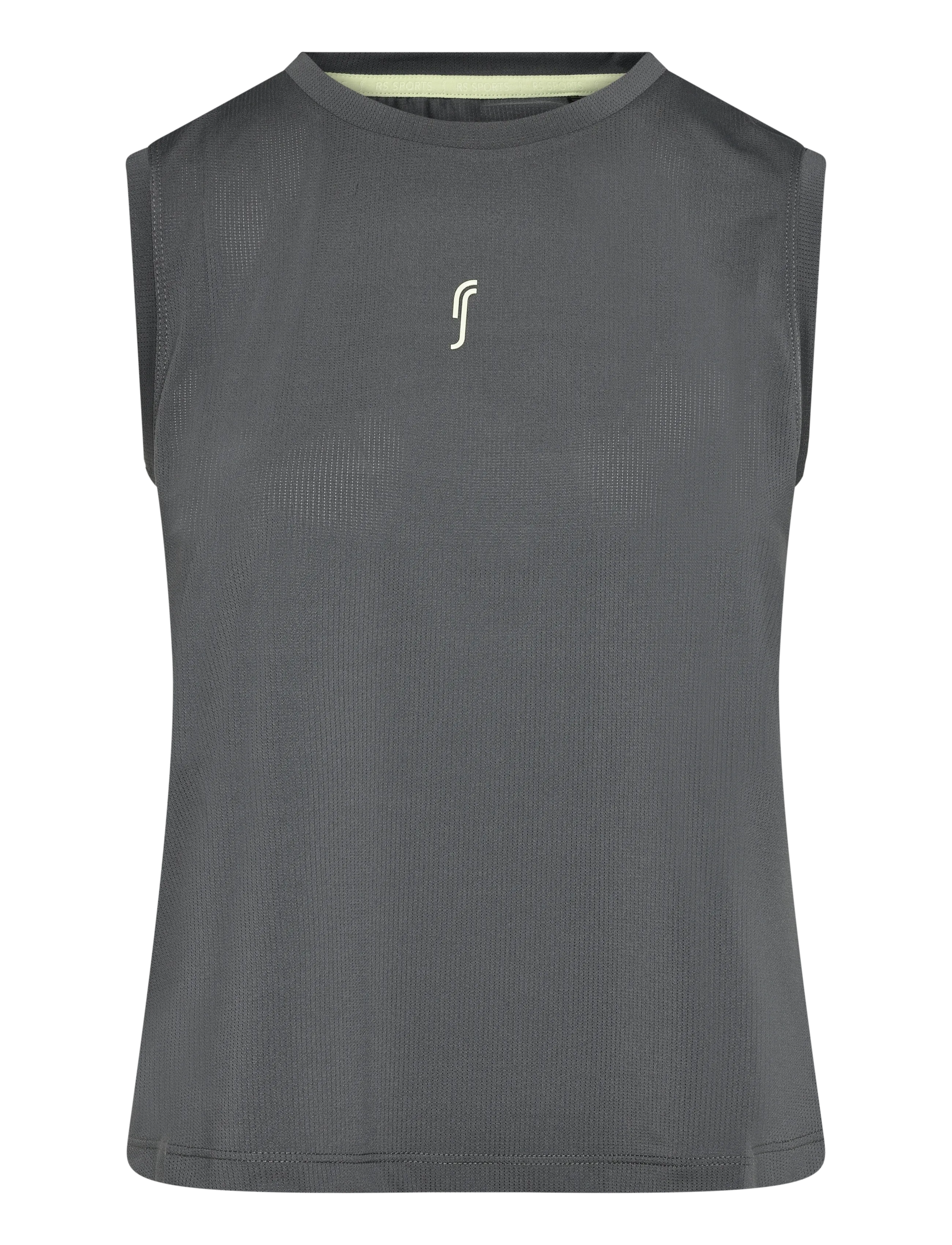 RS Sports Women's Relaxed Tank - Mesh REC (Ace Yellow/White,S,st) - Tank tops - DEEP GREY/ACE YELLOW / grey