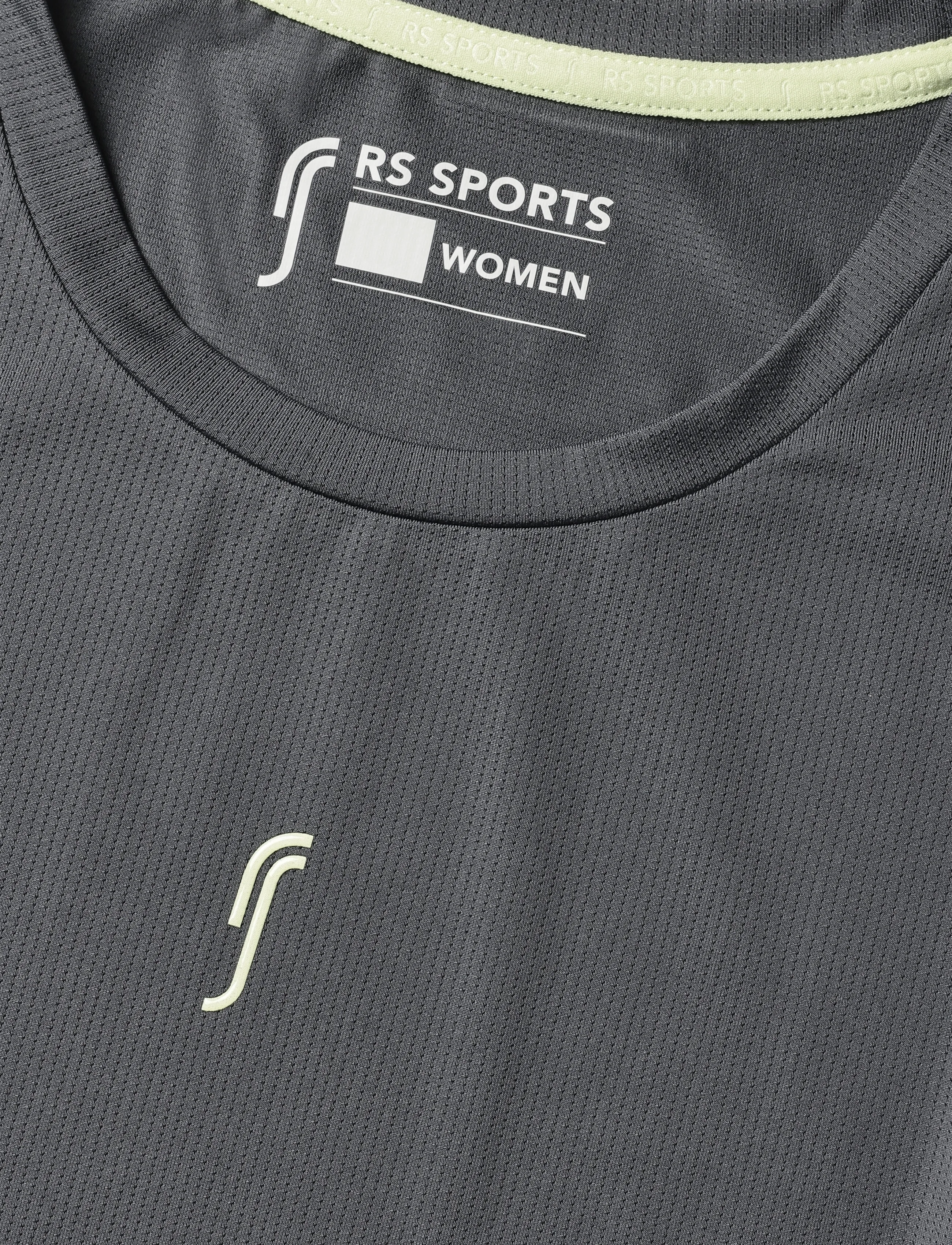 RS Sports - Women's Relaxed Tank - Mesh REC (Ace Yellow/White,S,st) - tank tops - deep grey/ace yellow - 2