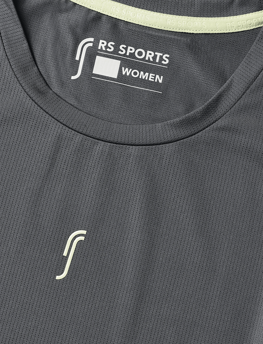 RS Sports - Women's Relaxed Tank - Mesh REC (Deep Grey/Ace Yellow,S,st) - linnen - deep grey/ace yellow - 2