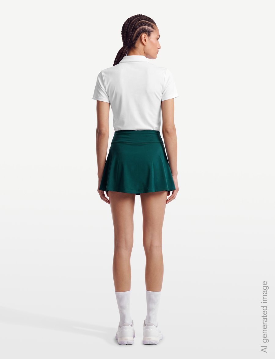 RS Sports - Women's Flared Court Skirt (Deep Teal/White,M,st) - kleider & röcke - deep teal/white - 4