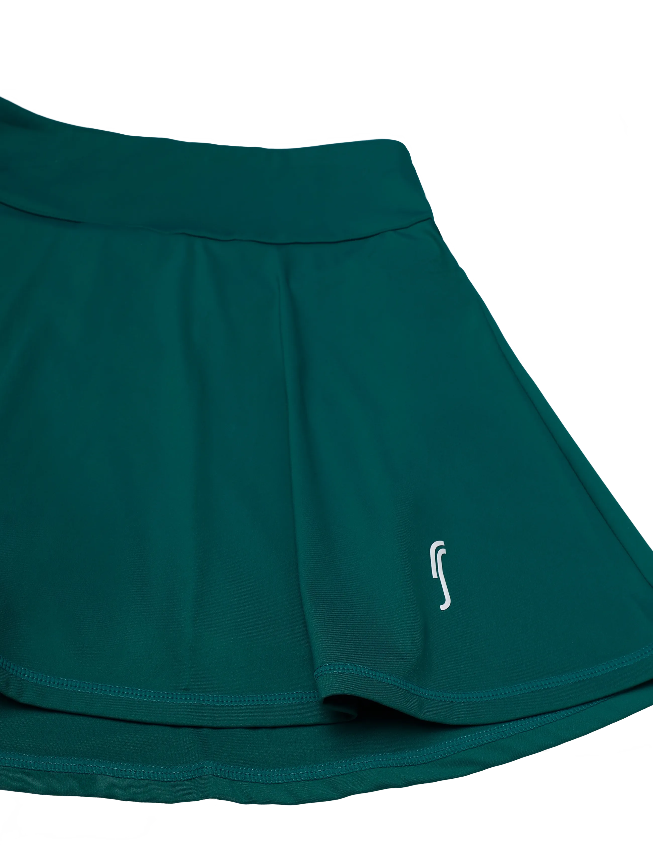 RS Sports - Women's Flared Court Skirt (Deep Teal/White,XL,st) - deep teal/white - 2