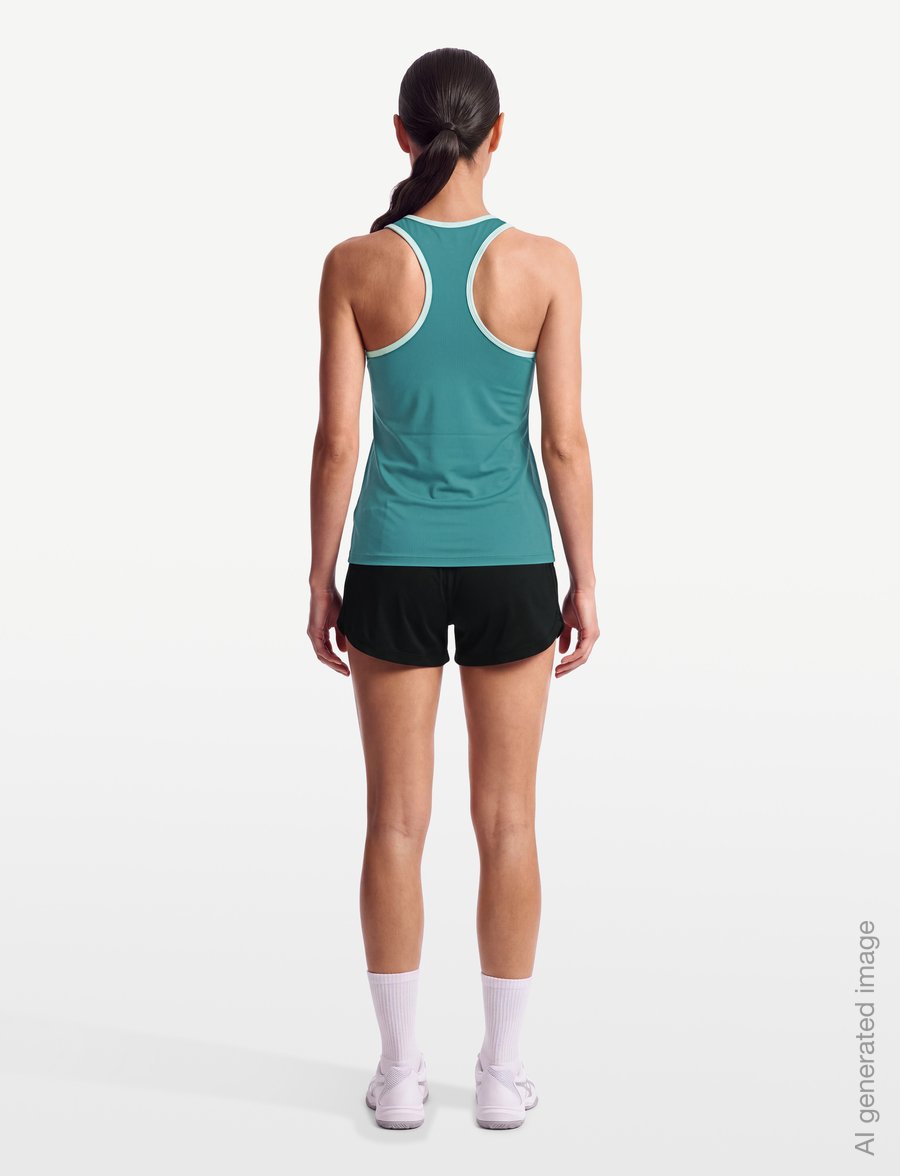 RS Sports - Women's Performance Racerback - Mesh REC (Striking Teal/White,M,st) - tank tops - striking teal/white - 4