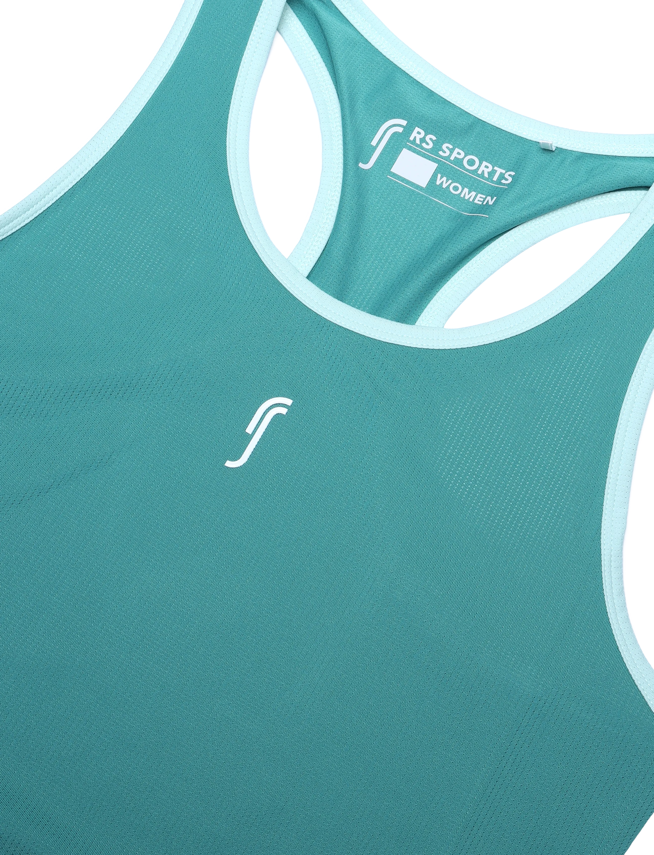 RS Sports - Women's Performance Racerback - Mesh REC (Striking Teal/White,XL,st) - striking teal/white - 2