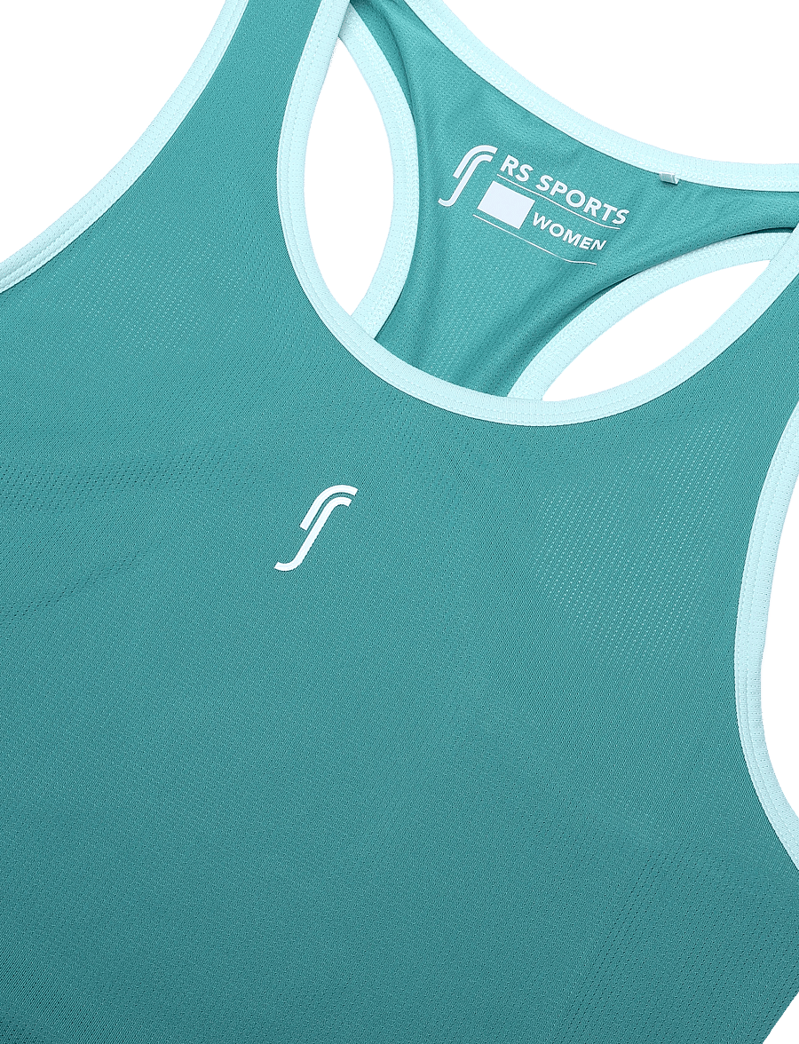 RS Sports - Women's Performance Racerback - Mesh REC (Striking Teal/White,XL,st) - striking teal/white - 2