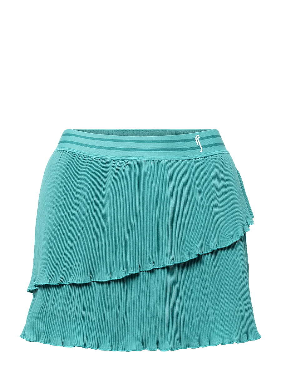 RS Sports - Women's Court Pleated Wrap Skirt (Striking Teal/White,XL,st) - striking teal/white - 0