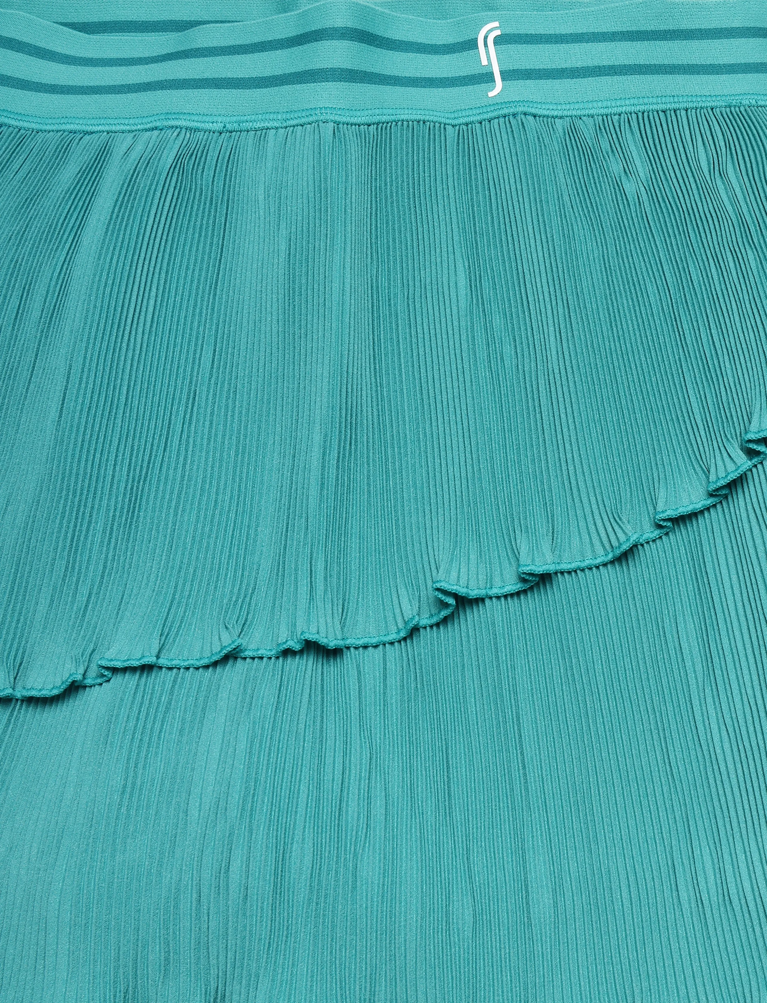 RS Sports - Women's Court Pleated Wrap Skirt (Striking Teal/White,XL,st) - striking teal/white - 2