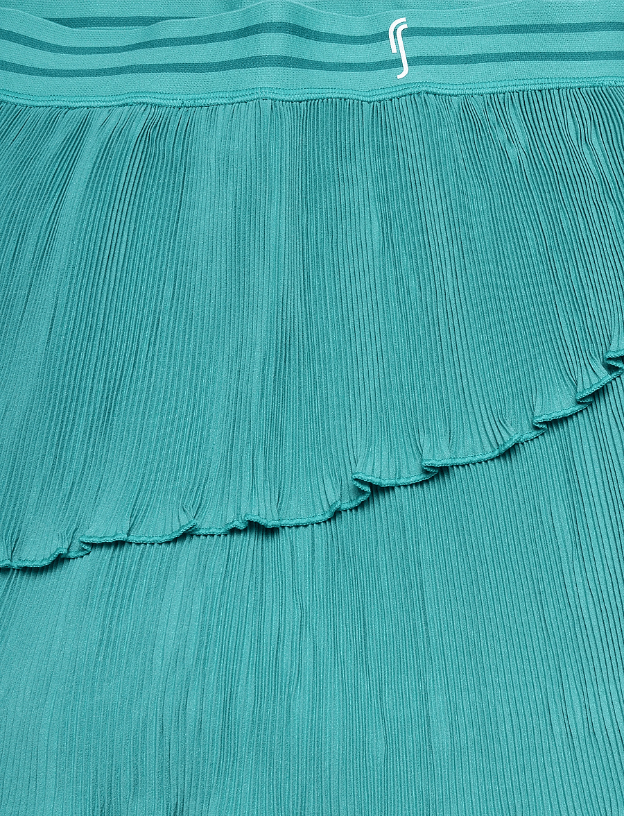 RS Sports - Women's Court Pleated Wrap Skirt (Striking Teal/White,XL,st) - striking teal/white - 2
