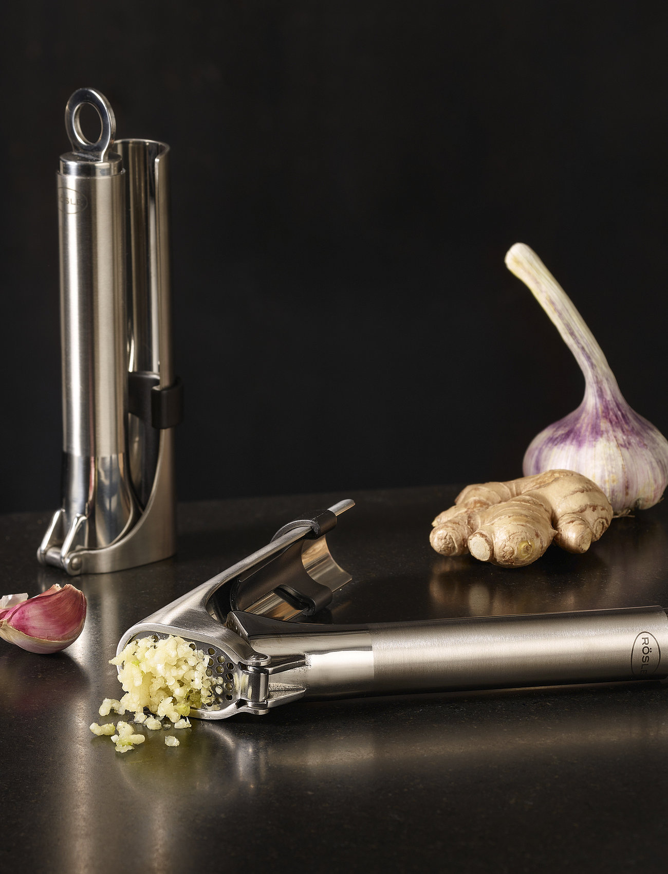 Rösle - Garlic press - kartupeļu stampas un ķiploku spiedes - metal - 1