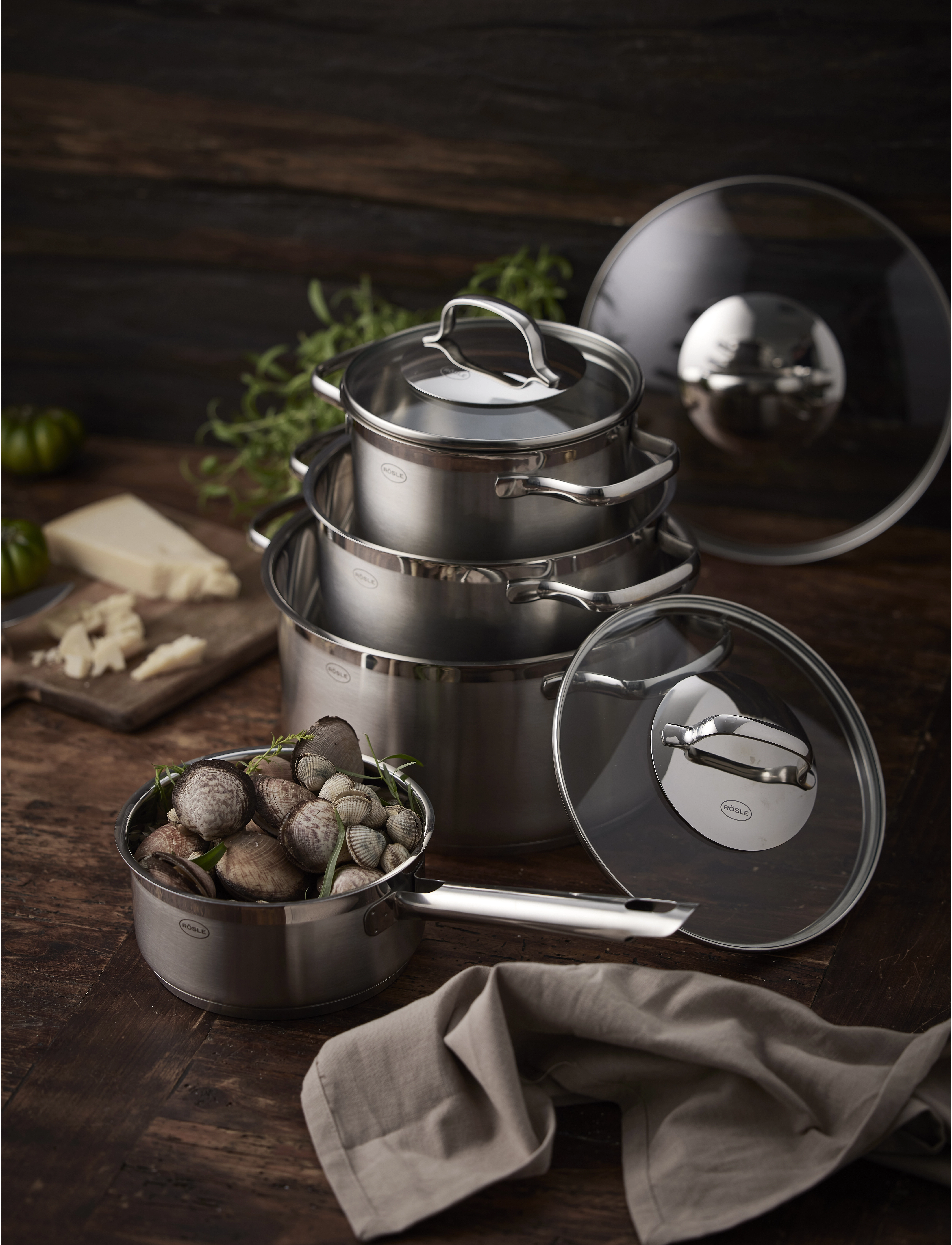 Rösle - Cookware set with glass lid Elegance 7 parts - metal - 1