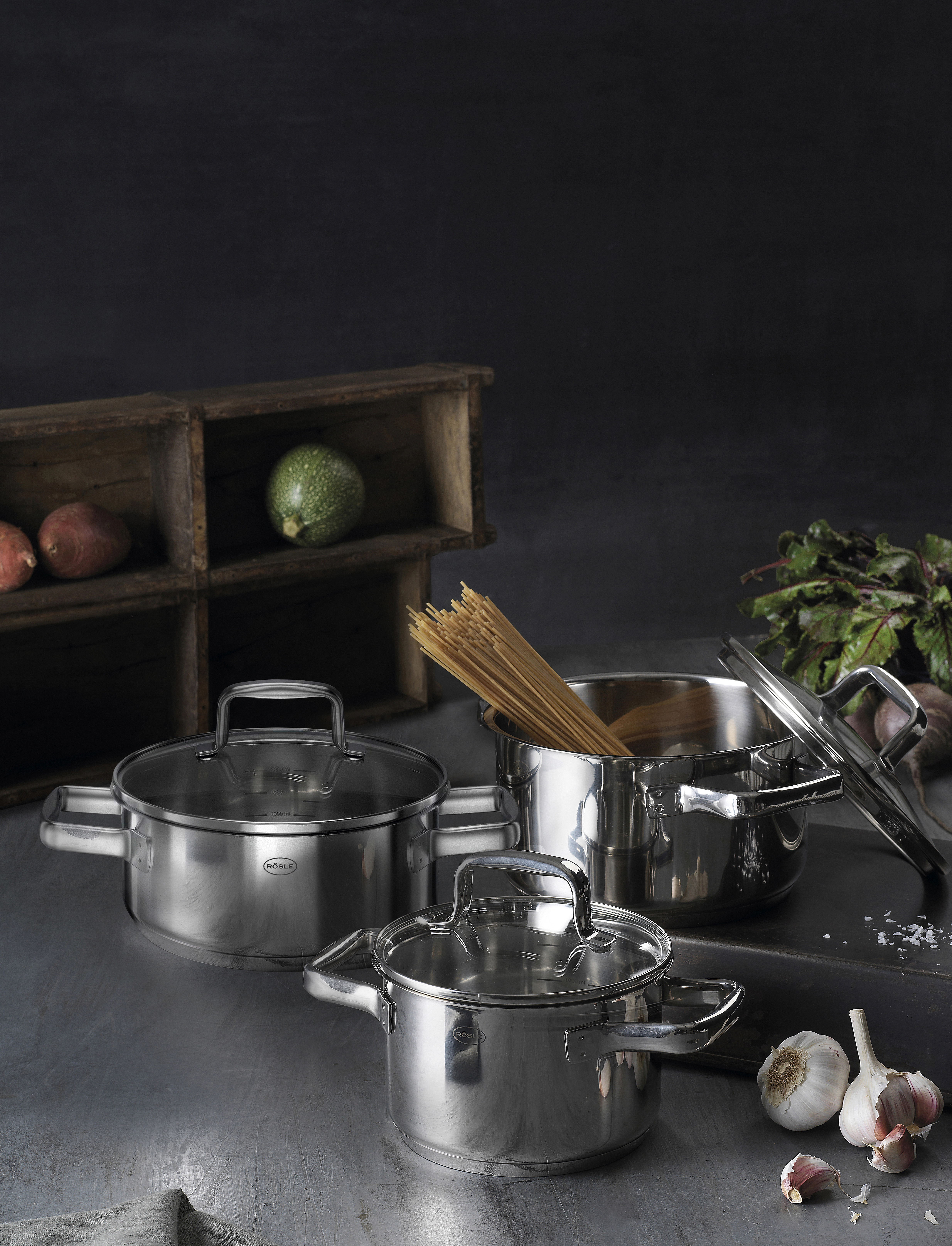 Rösle - Cookware set with glass lid Moments 6 parts - metal - 1