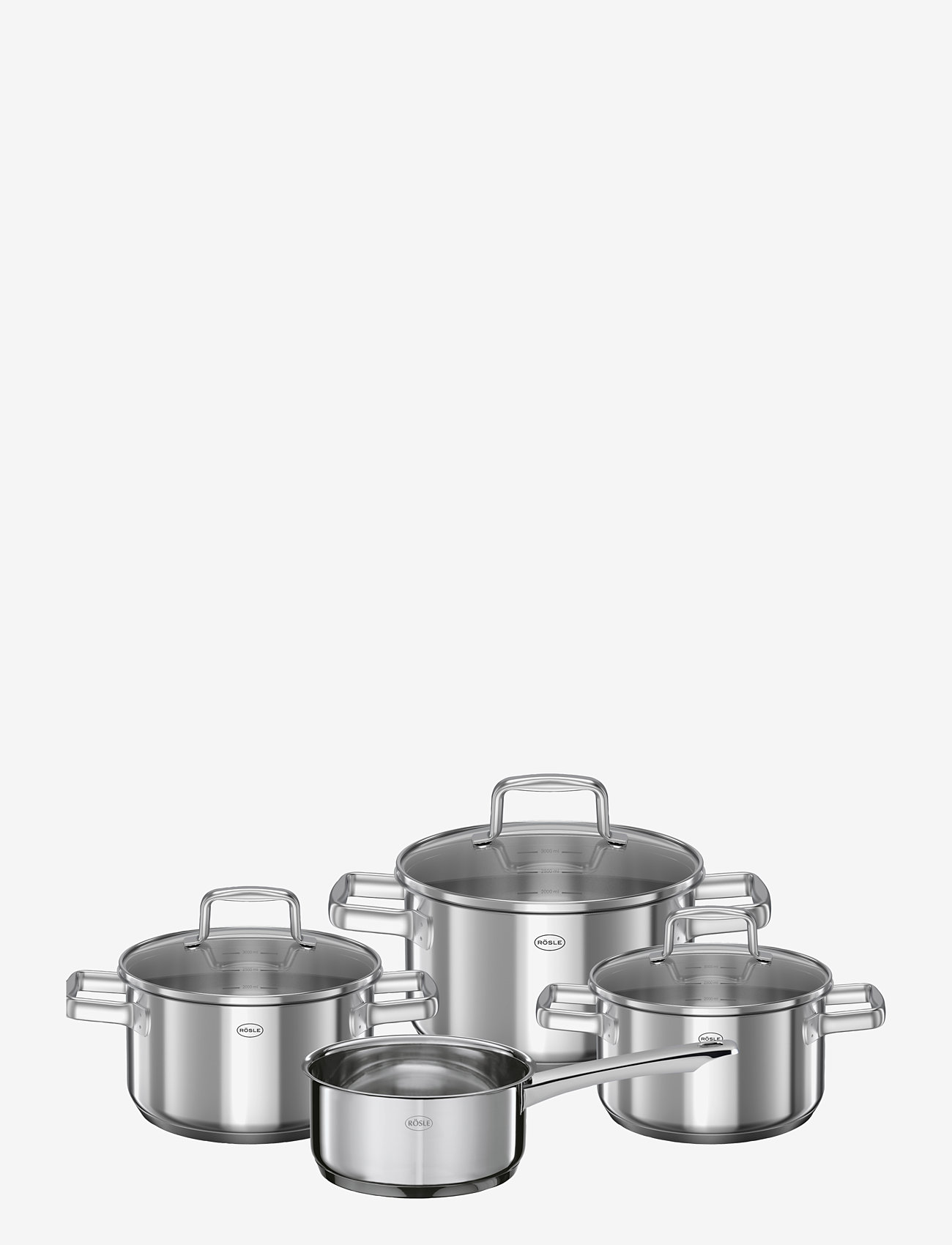 Rösle - Cookware set with glass lid Moments 7 parts - saucepan sets - metal - 0