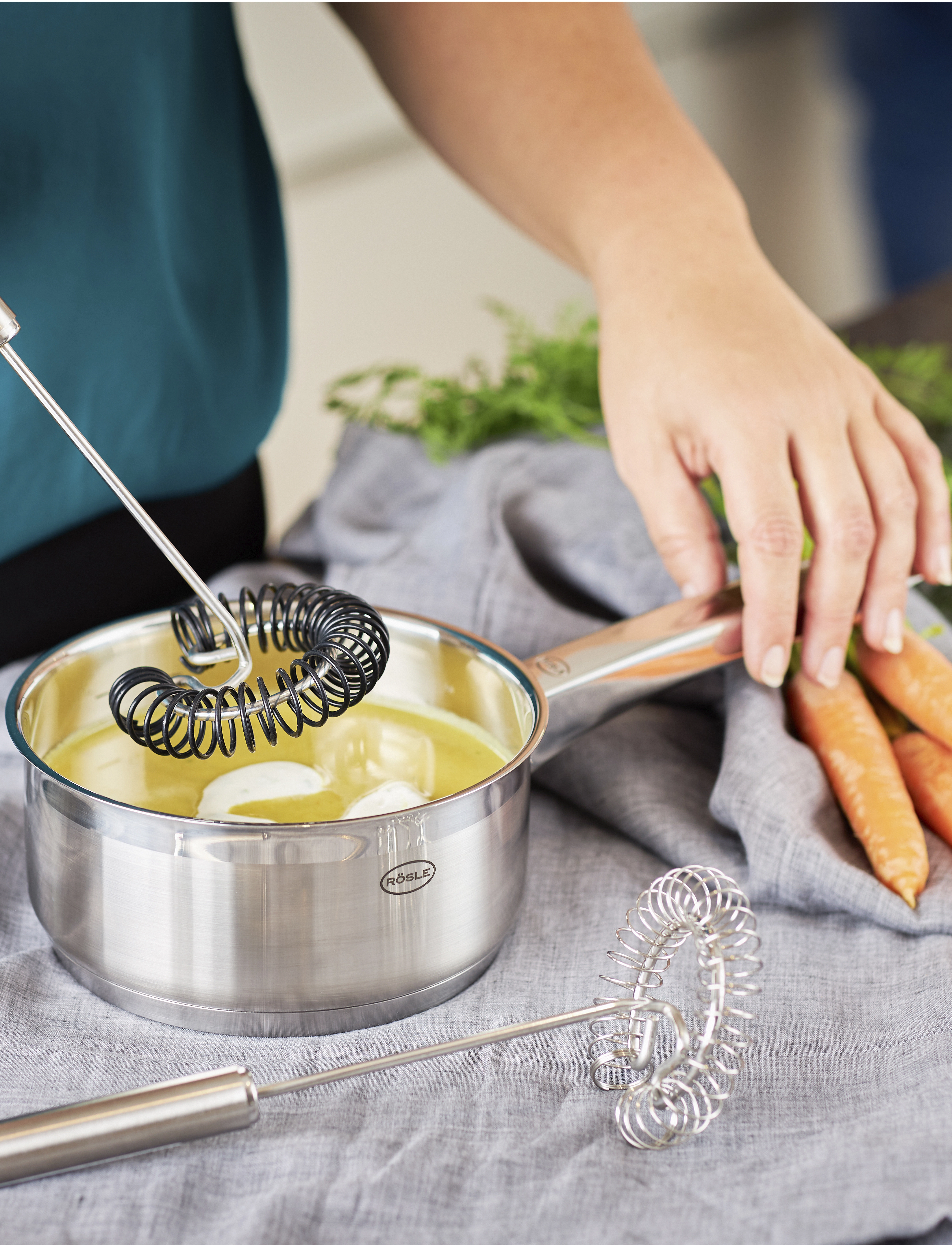 Rösle Spiralpiskeris, 27 cm, Kitchen Tools, Silber - Whisks, Homeware