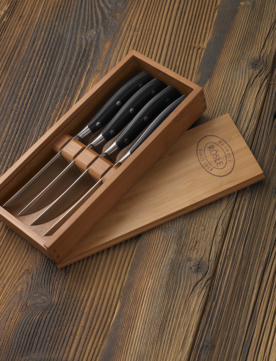 Rösle - Steak knife 4 pcs - nach preis einkaufen - steel/black - 0