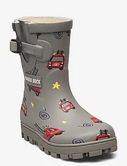 Rubber Duck - RD RUBBER CLASSIC FIRE TRUCK KIDS - unlined rubberboots - grey-red - 0