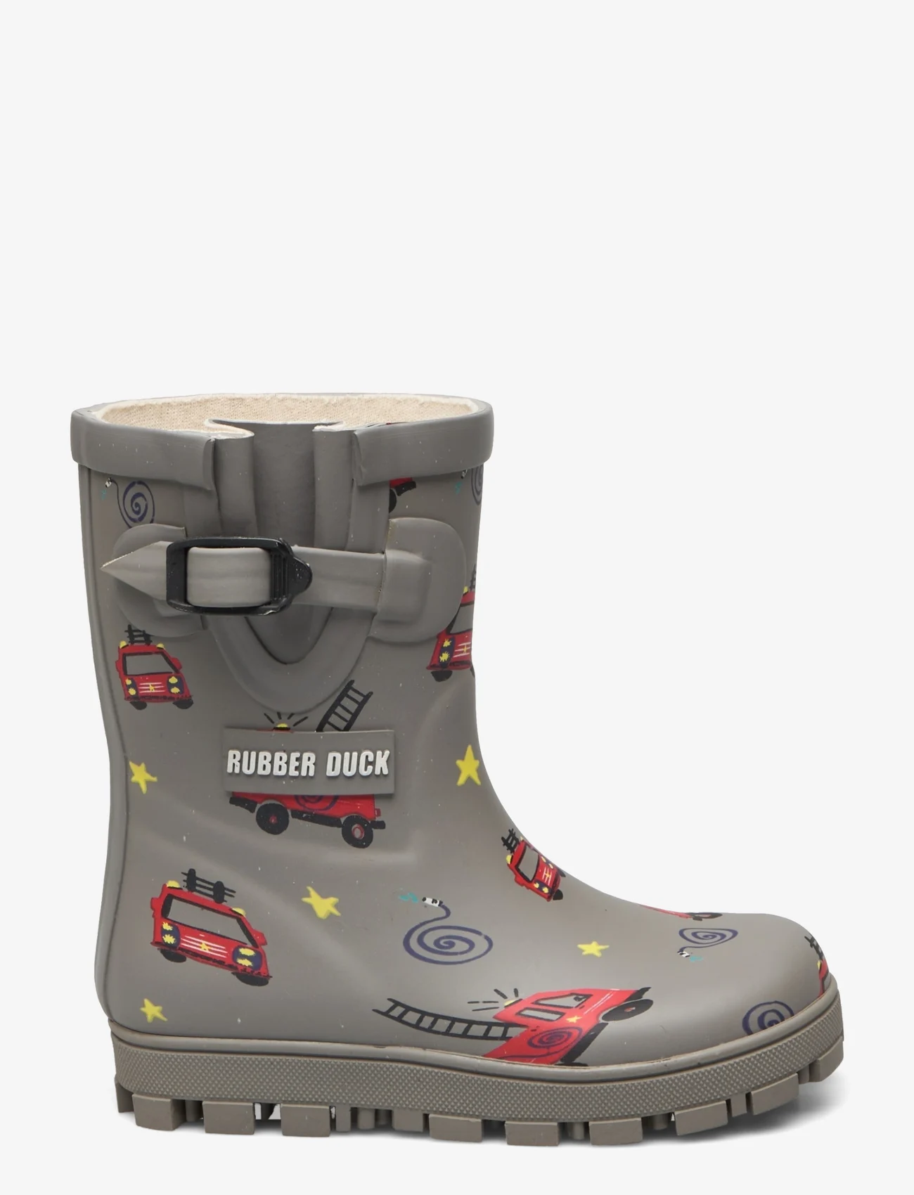 Rubber Duck - RD RUBBER CLASSIC FIRE TRUCK KIDS - gummistøvler uten linjer - grey-red - 1