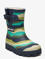 Rubber Duck - RD RUBBER CLASSIC STRIPE KIDS - rubberlaarzen zonder voering - blue-green - 0