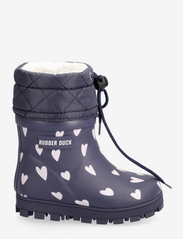 Rubber Duck - RD THERMAL FLASH HEARTS KIDS - lined rubberboots - navy - 1