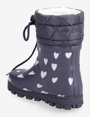 Rubber Duck - RD THERMAL FLASH HEARTS KIDS - lined rubberboots - navy - 2