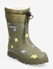 Rubber Duck - RD THERMAL FLASH STARS KIDS - lined rubberboots - army-green - 0
