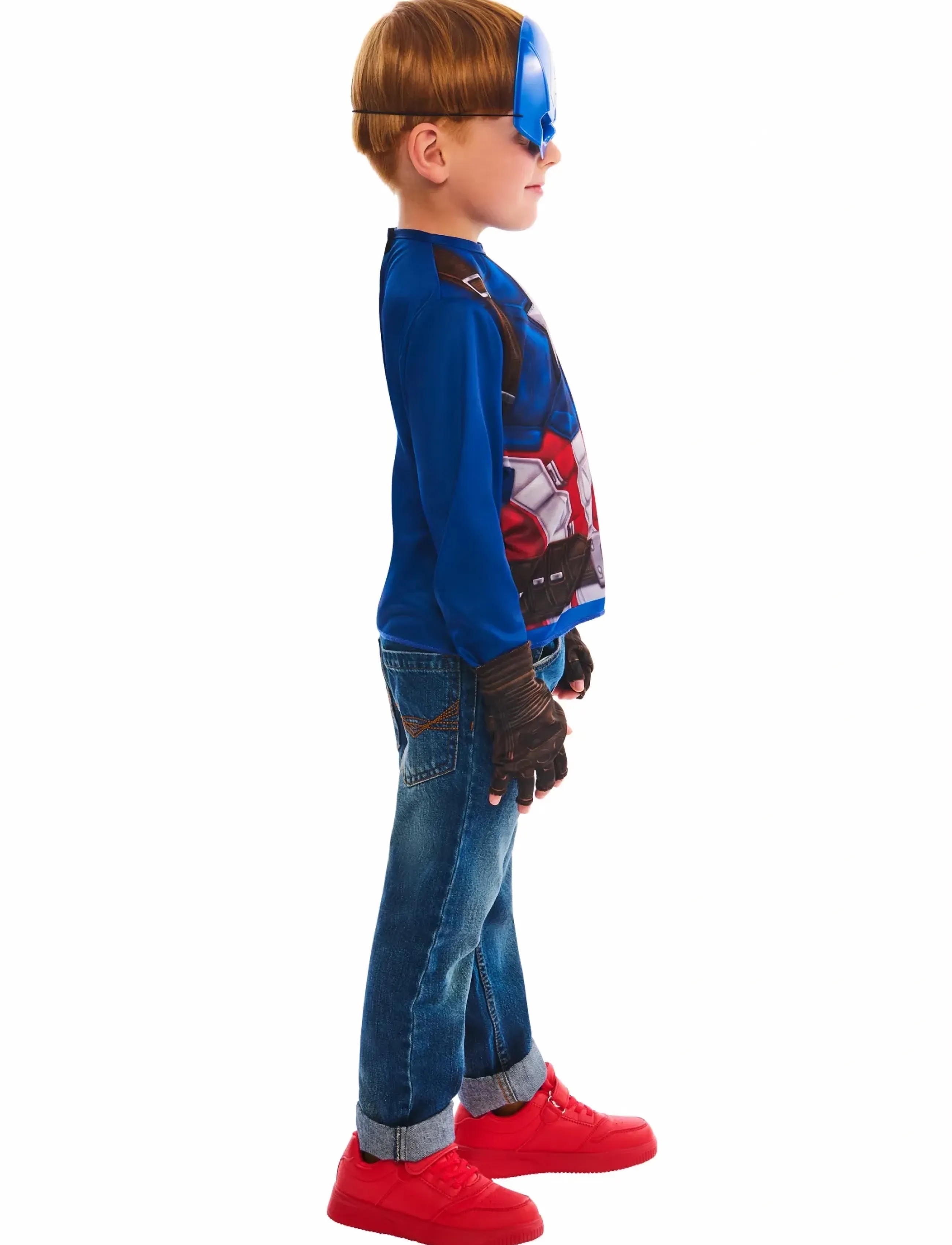 Rubies Captain America Dress Up Gift Set 4-6, 4-6Y, Costumes & Accessories, Blau - Character Costumes, Kinder