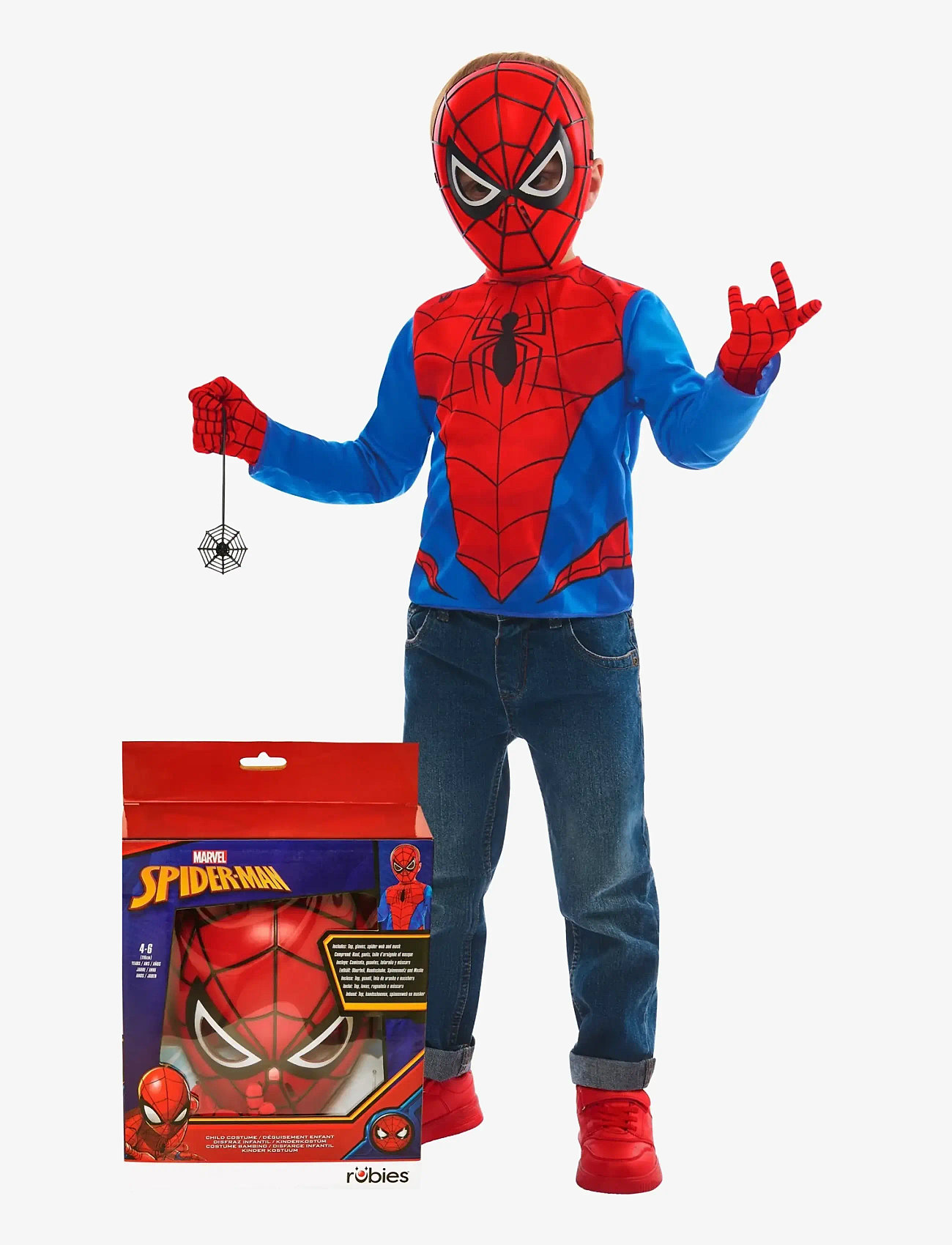 Rubies - Spider-Man Dress Up Gift Set 4-6 - kostumer - red - 1