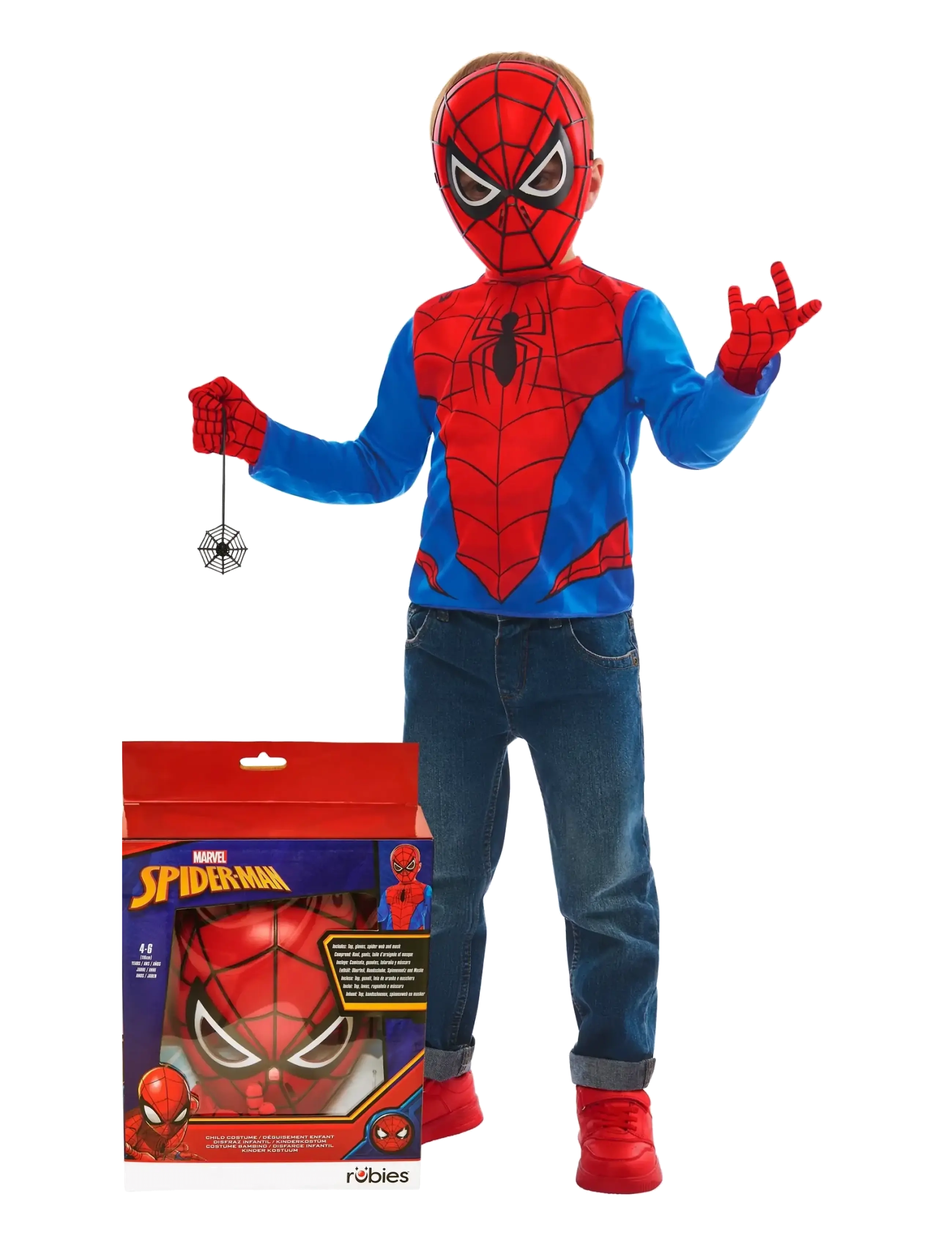 Rubies Spider-Man Dress Up Gift Set 4-6 - Jõulukingid - RED / red