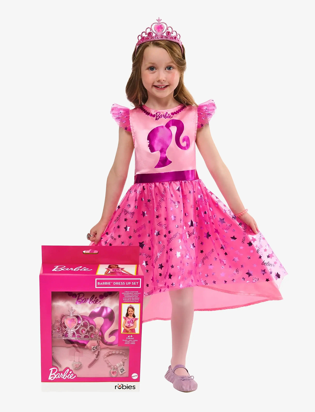 Rubies - Barbie Dress Up Gift Set 4-6 - kostiumy - pink - 1