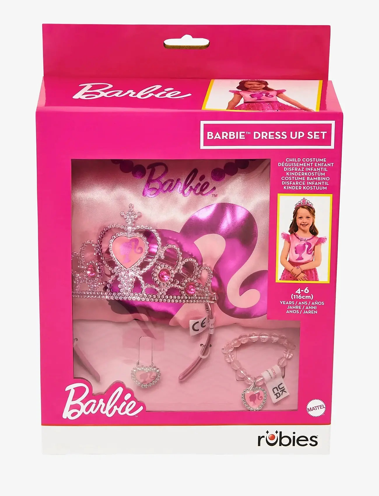 Rubies - Barbie Dress Up Gift Set 4-6 - kostiumy - pink - 2