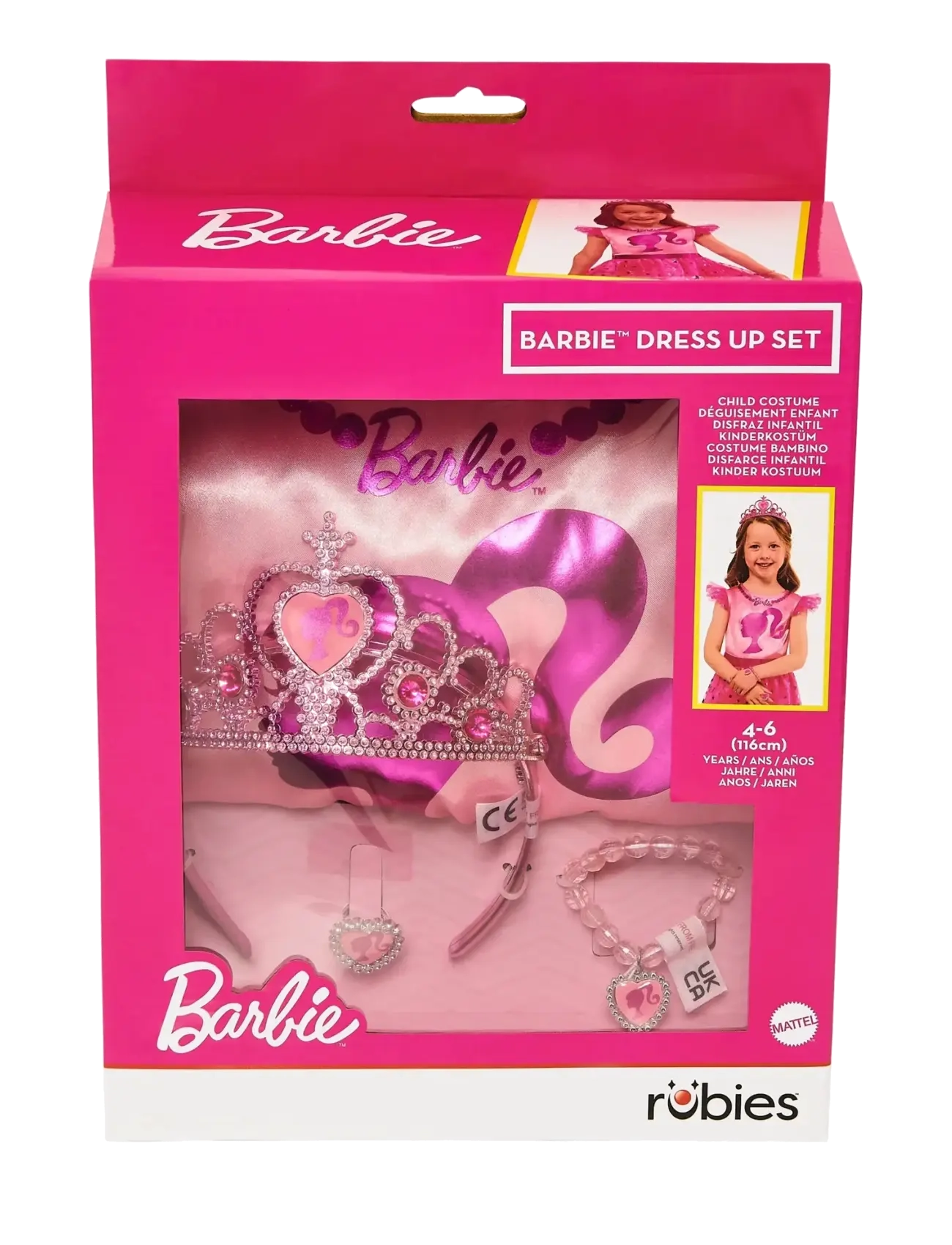 Rubies - Barbie Dress Up Gift Set 4-6 - kostumer - pink - 2