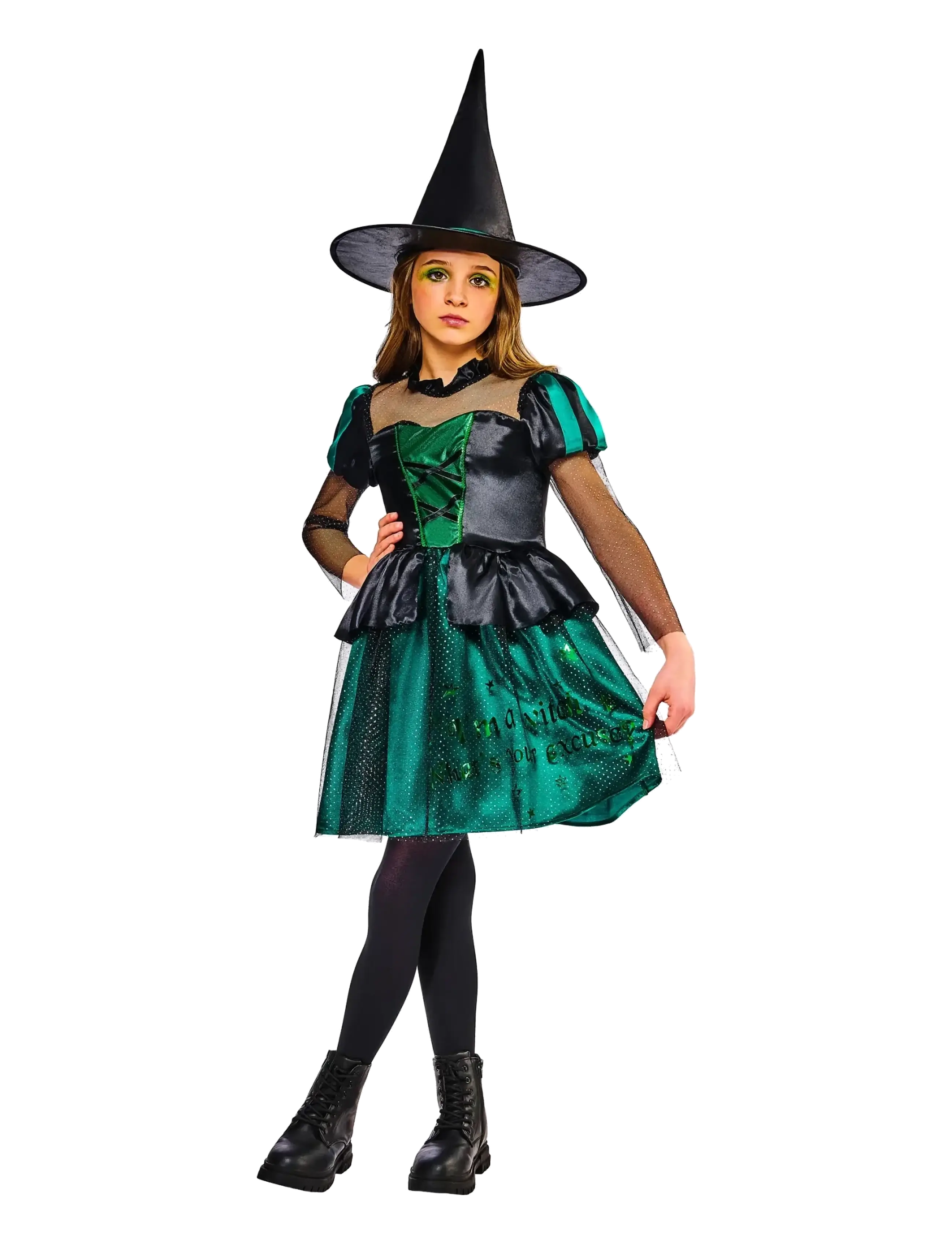 Rubies WICKED WITCH  - Kinder - GREEN / black