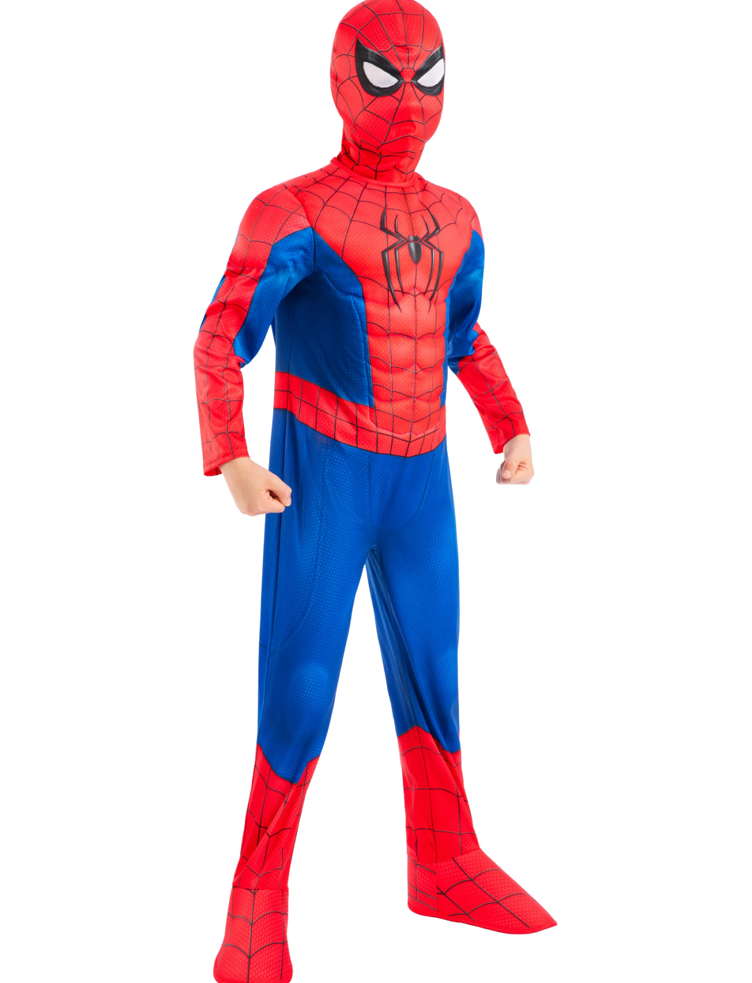 Rubies - SBN SPIDERMAN DLX - PADDED JUMPSUIT W/ BOOT TOPS, SNOOD - kostumer - red - 4