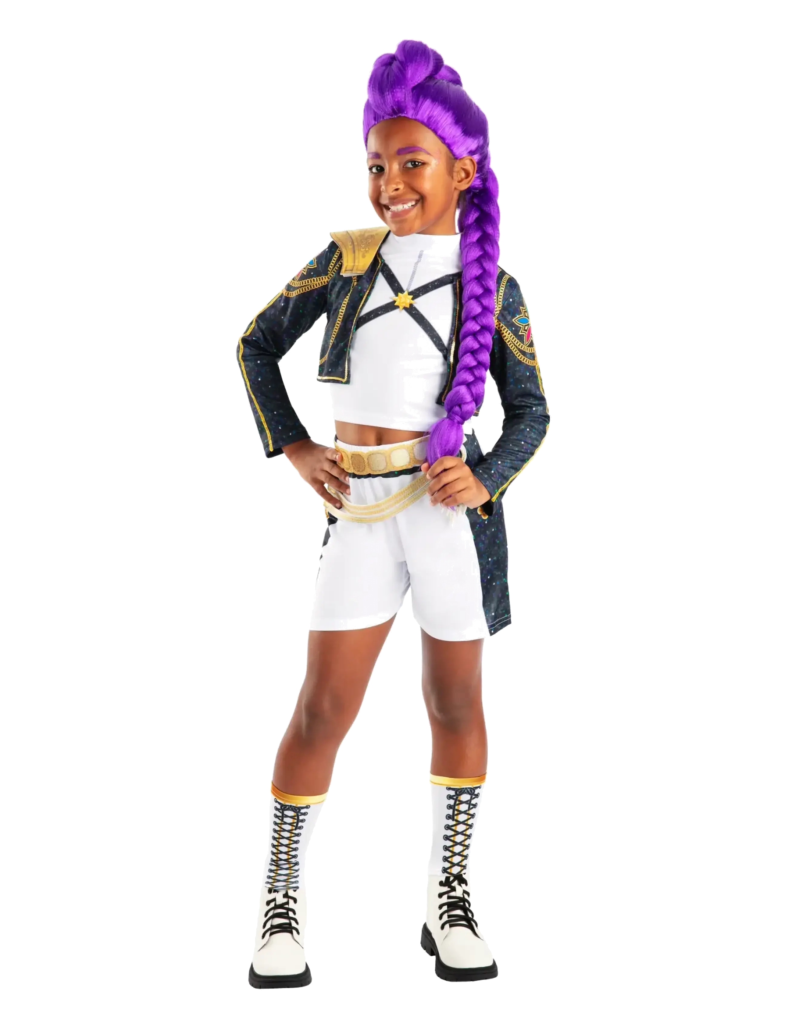 Rubies Kpop - Deluxe Rumi Golden - Kostüümid - GOLD / purple