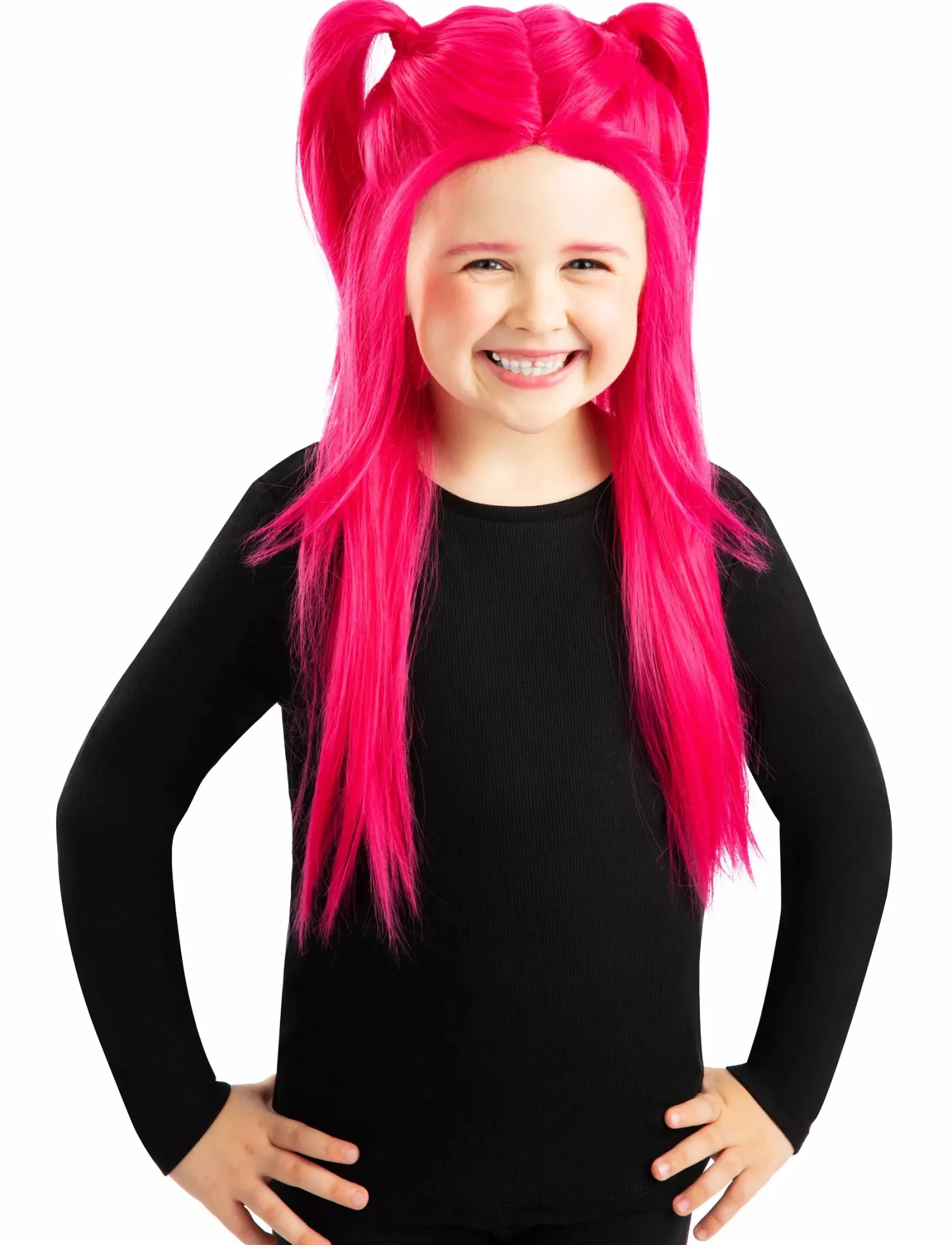 Rubies - Kpop - Mira Wig Child - maskeradtillbehör - red - 3