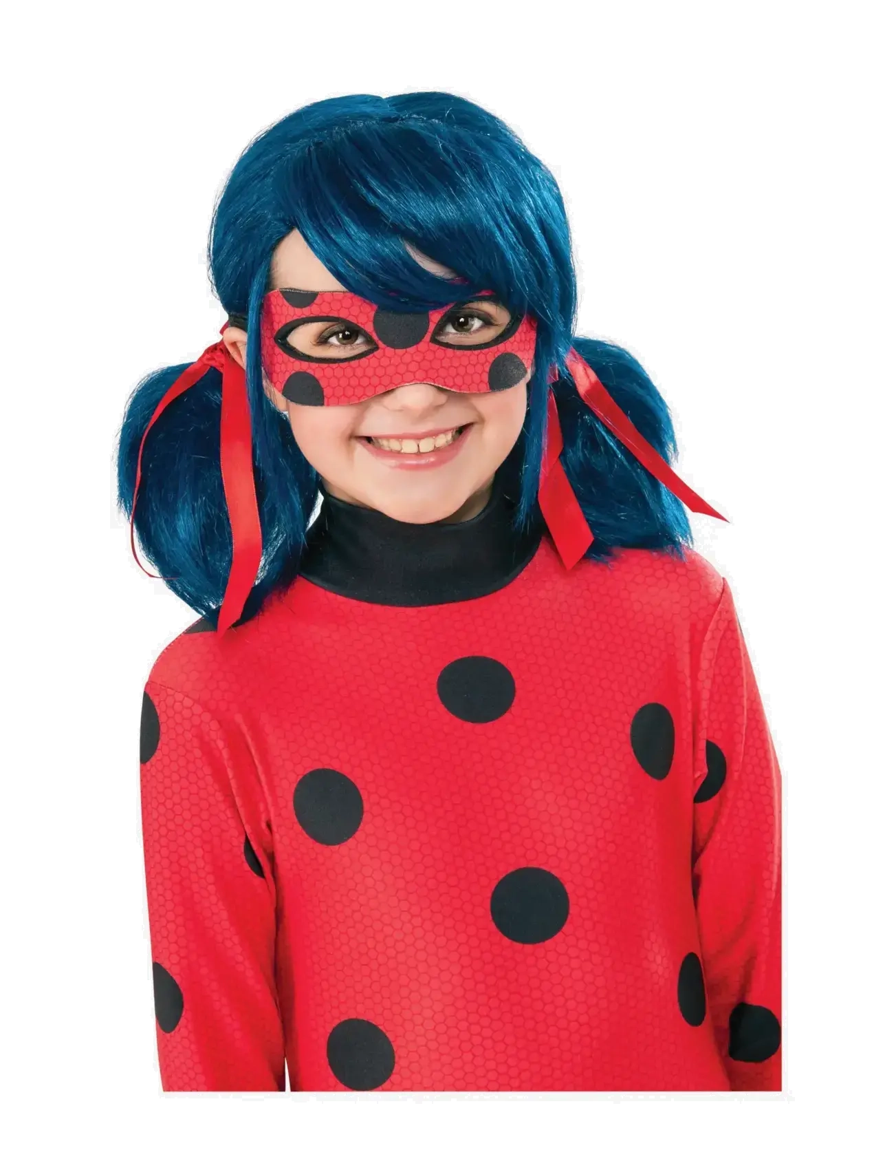 Ladybug Miraculous Ladybug Dress-Up Wig, One Size, Red, Kostumer Og Tilbehør > Karakterkostumer, Børn
