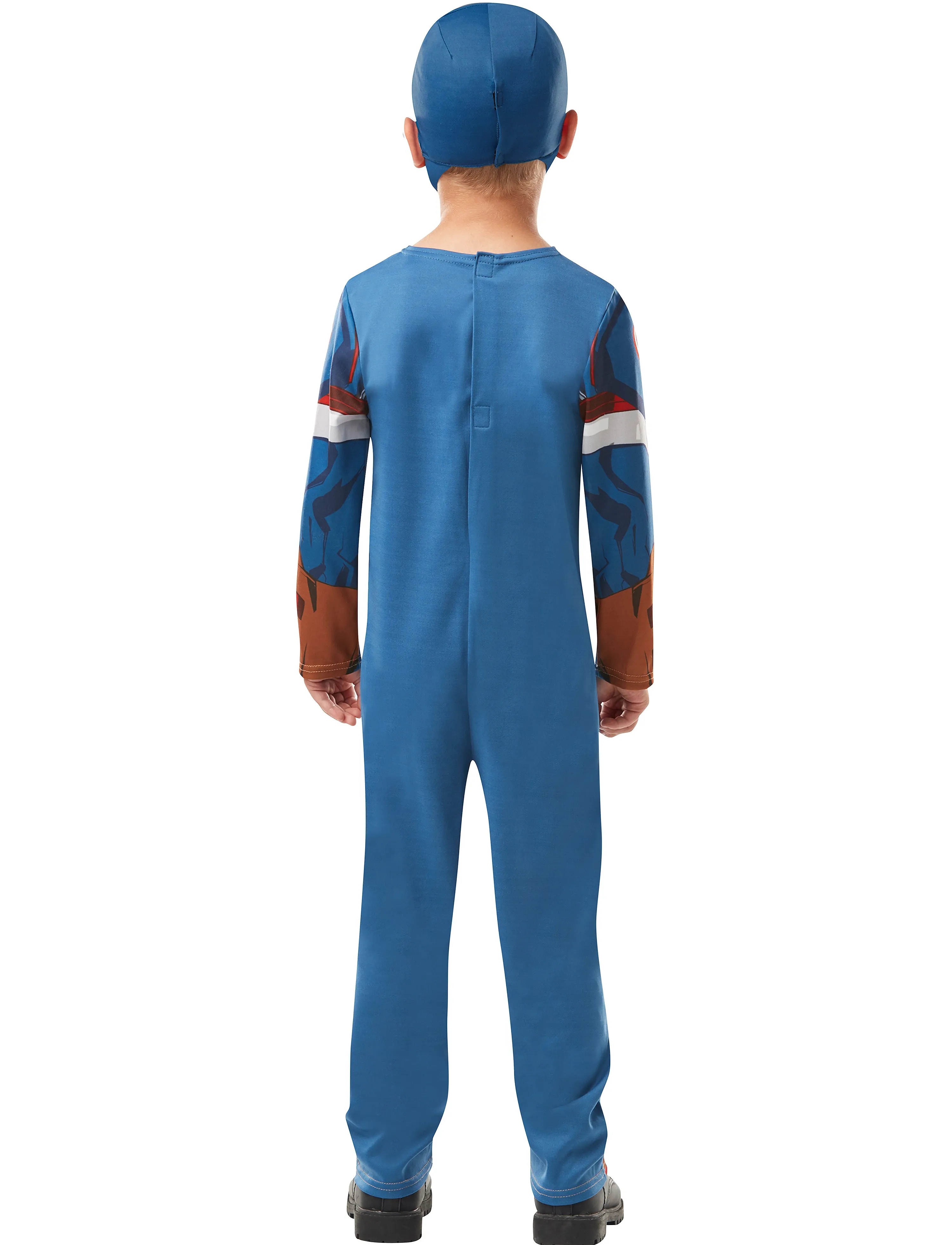Captain America Classic Costume, Børn, Character Costumes, Blå, Str: 7-8Y