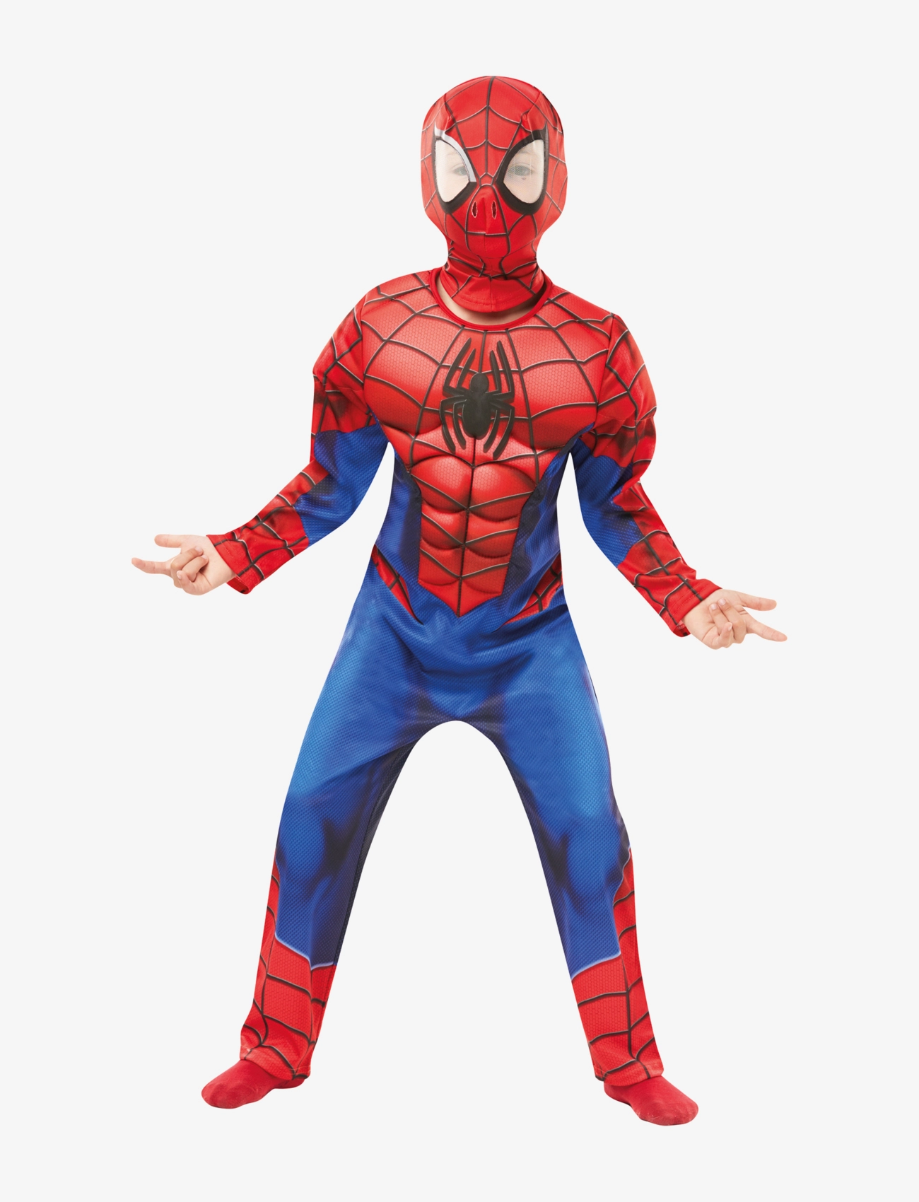 RUBIES Spiderman Deluxe Costume Rot - 9-10Y - Kinder