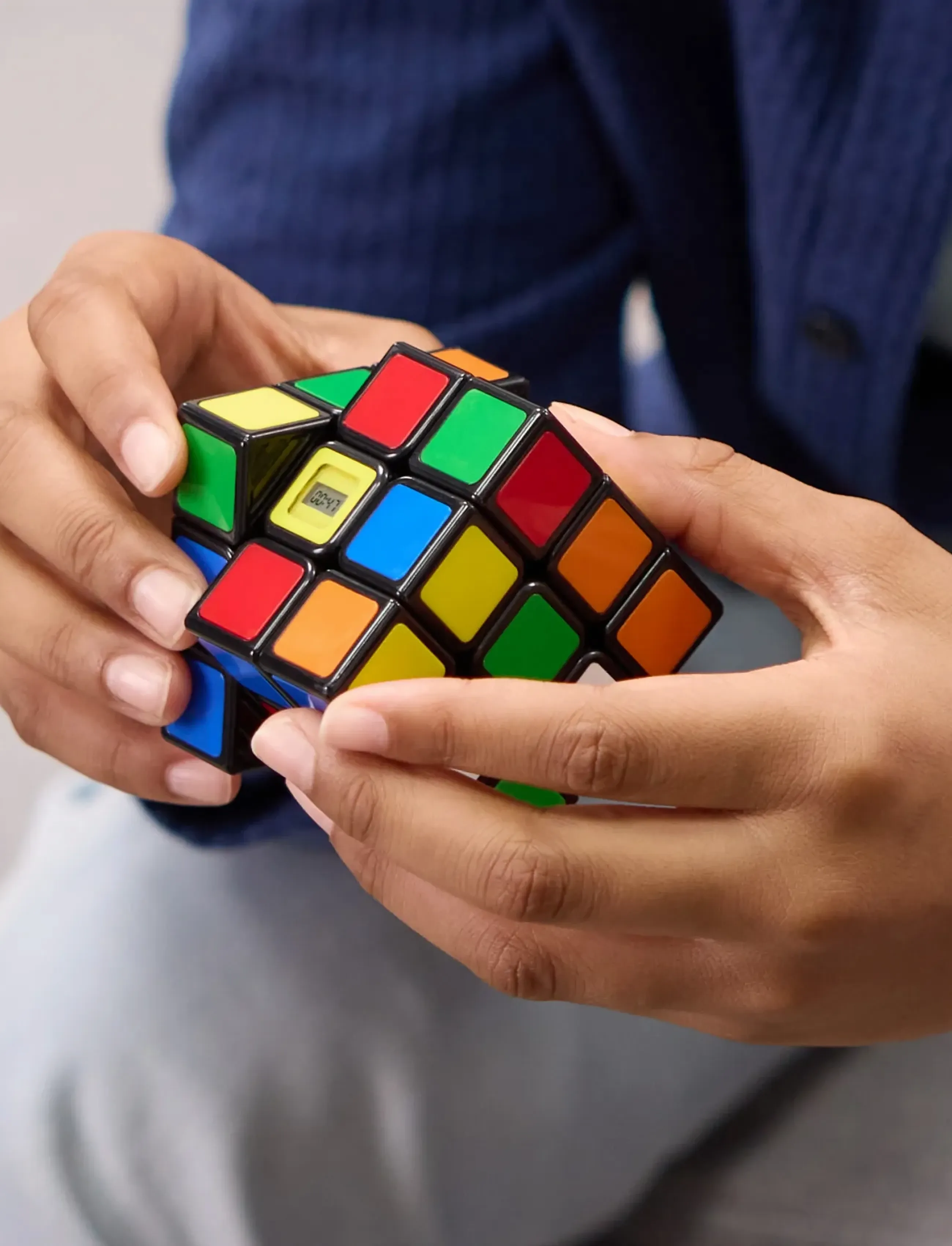 Rubiks Timed Cube, Børn, 3d Puslespil, Multi/mønstret, Str: ONE SIZE