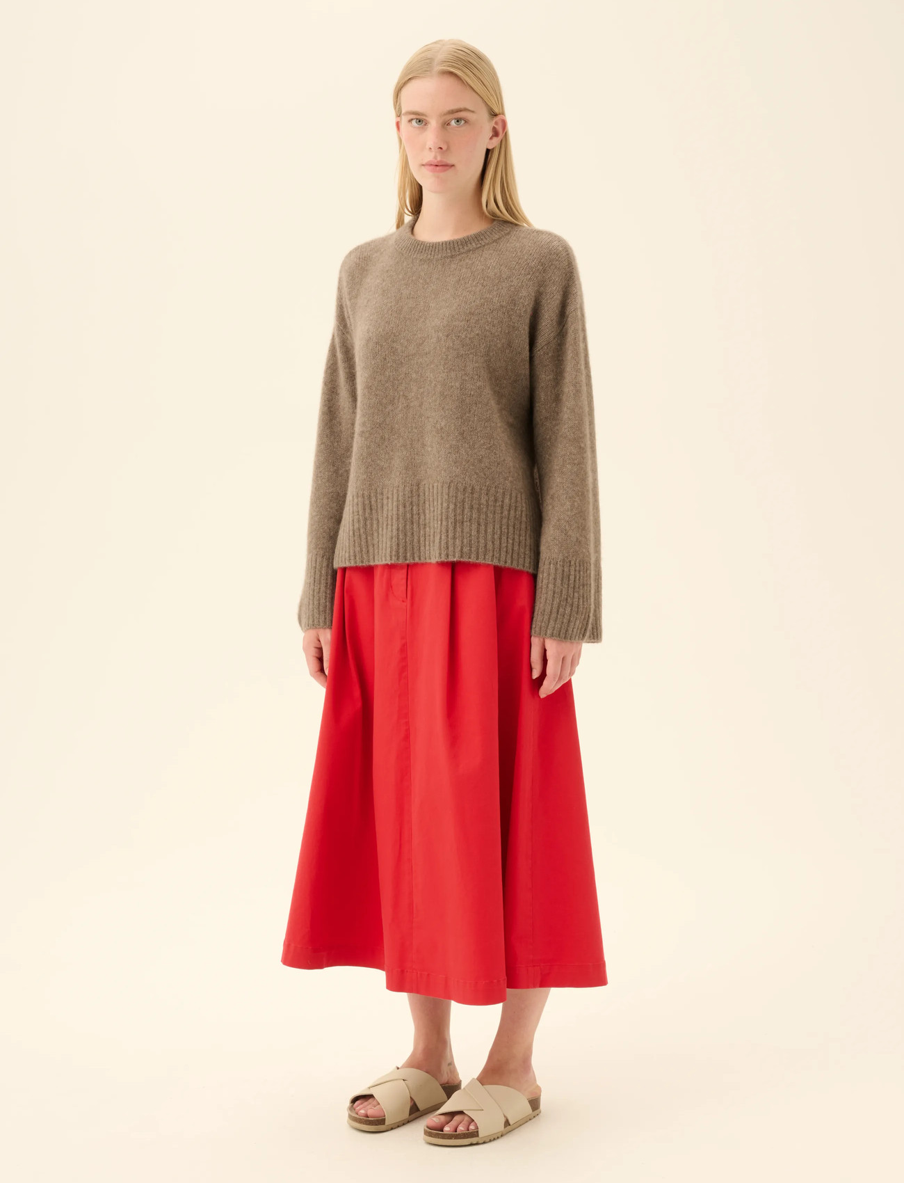Rue de Tokyo Pen Twill - Red - S