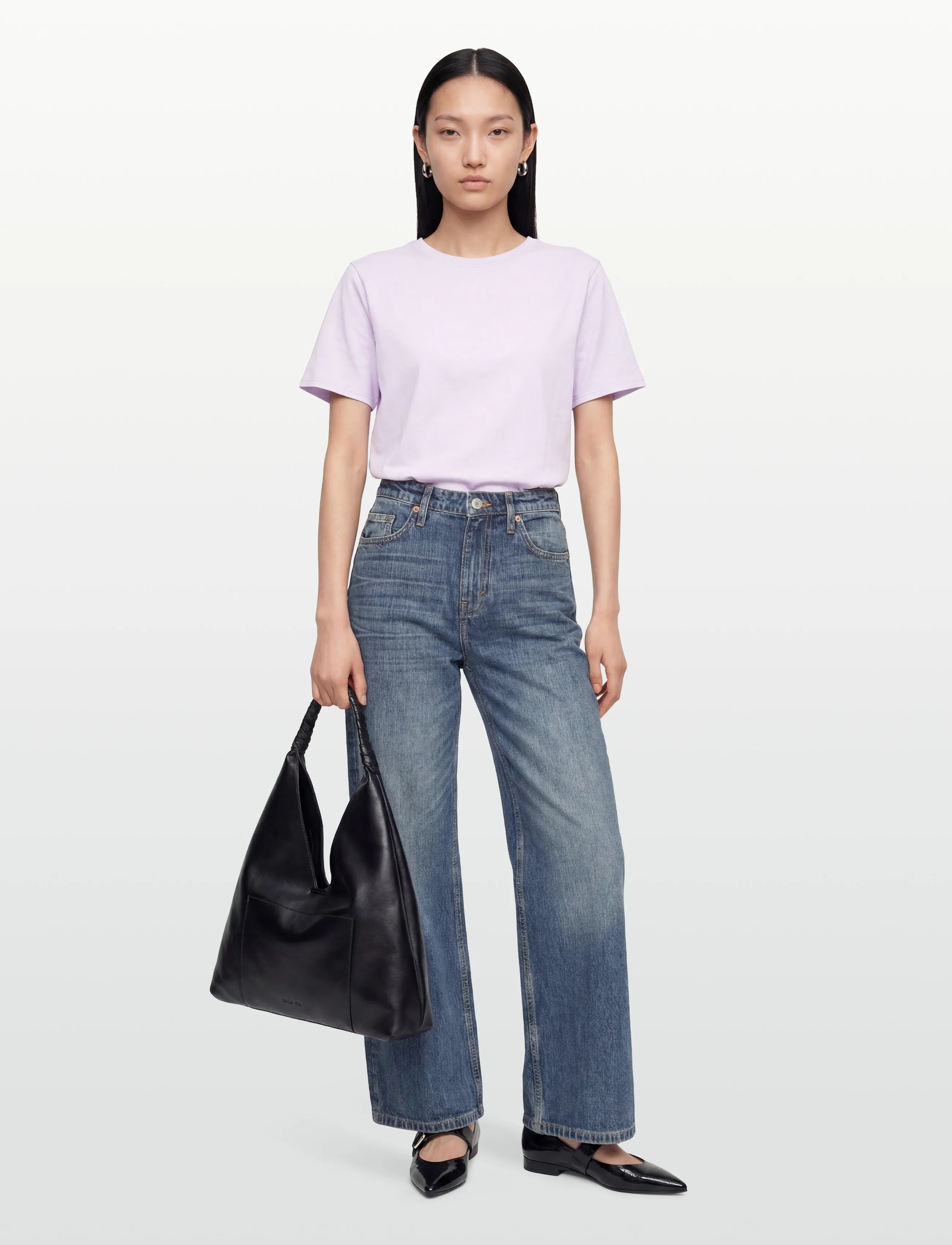 Rue de Tokyo Trish Light Cotton Jersey, Kvinder, Jersey T-Shirt, Lila, Str: XS